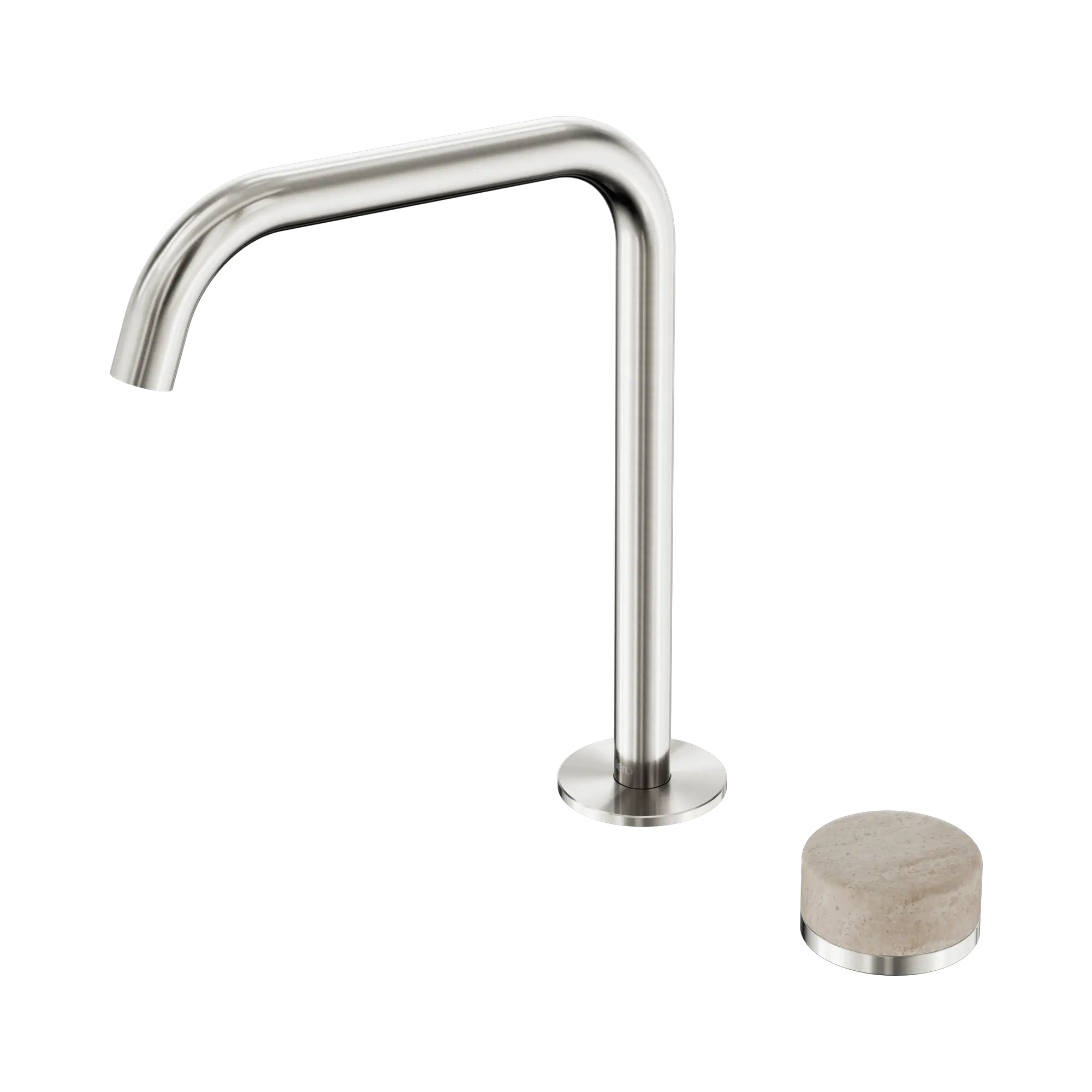 24 E051 BN Serenity Progressive Bath Kitchen Mixer Edge Spout With Rome Travertine Handle Brushed Nickel image 1