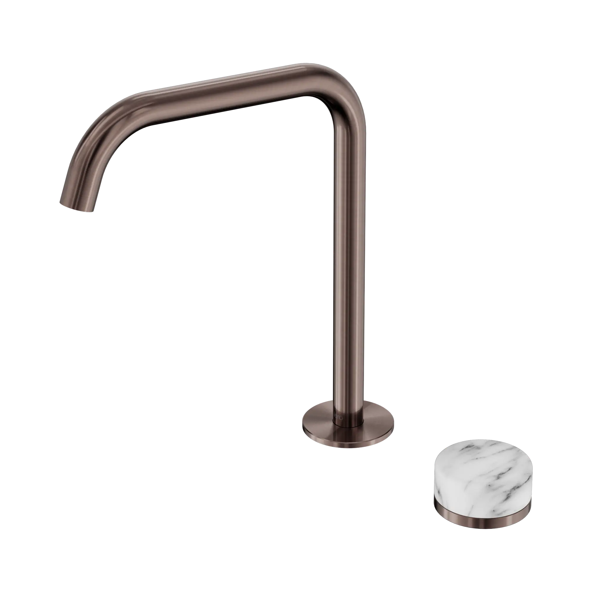 24 E052 BZ Serenity Progressive Bath Kitchen Mixer Edge Spout With Arabescato Corchia Handle Brushed Bronze image 1