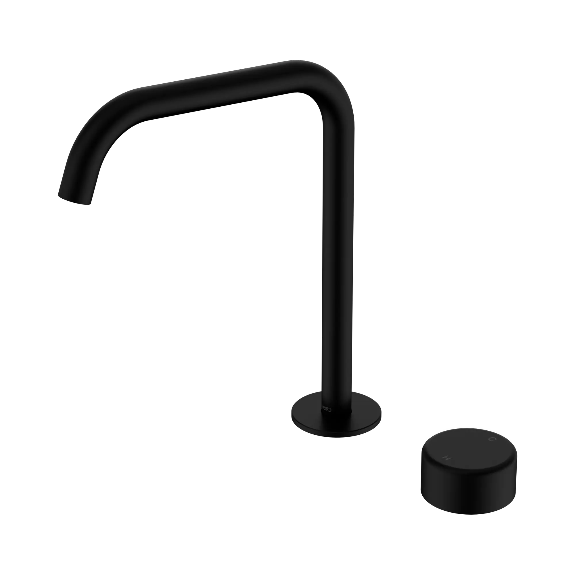 24 E054 MB Serenity Progressive Bath Kitchen Mixer Edge Spout With Metal Handle Matte Black image 1