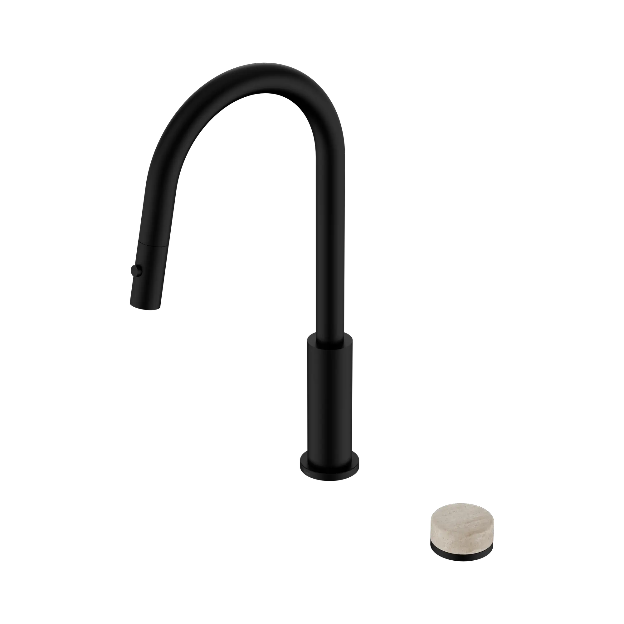 24 E057 MB Serenity Progressive pull out kitchen Set With Rome Travertine Handle Matte Black image 1