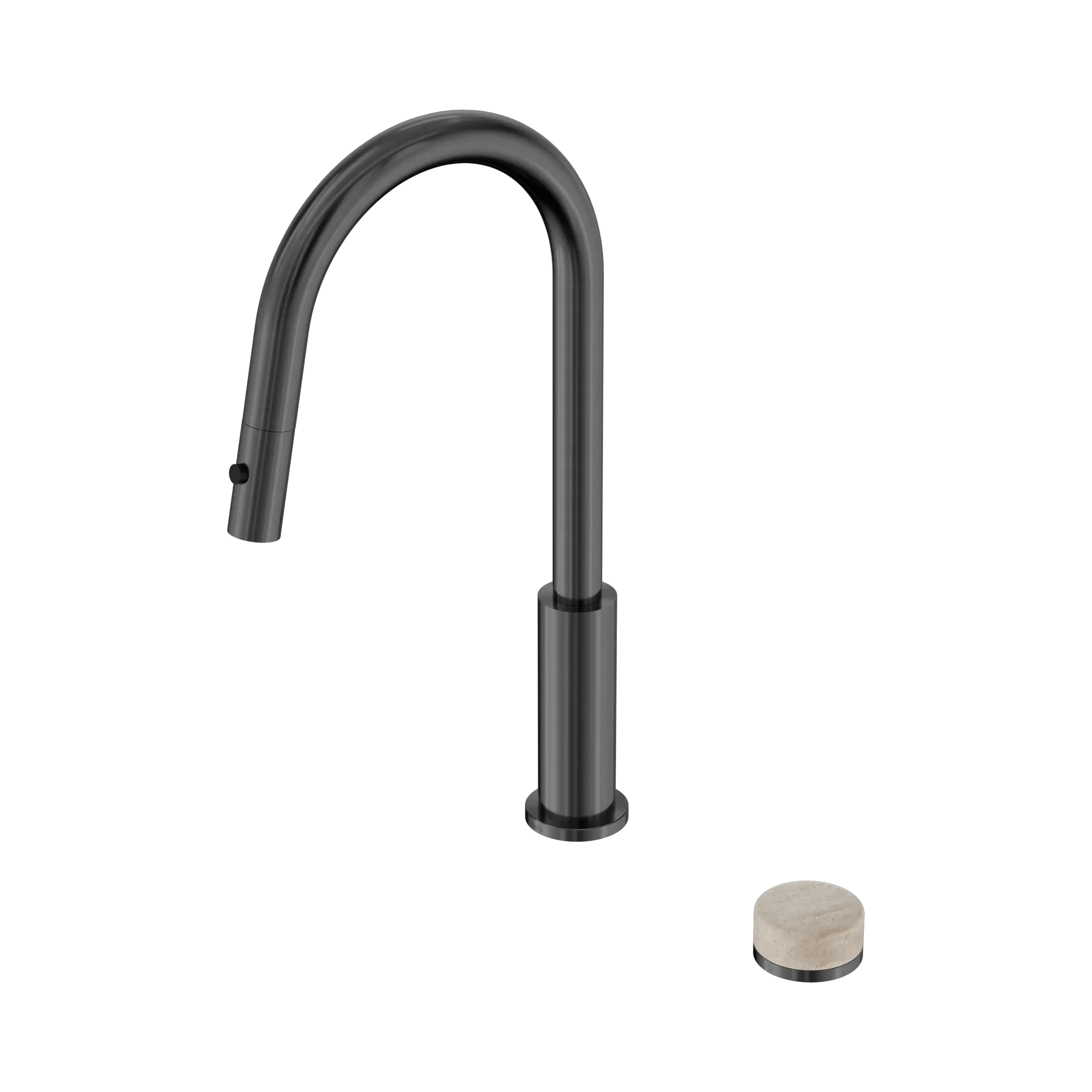 24 E057 GM Serenity Progressive pull out kitchen Set With Rome Travertine Handle Gun Metal image 1