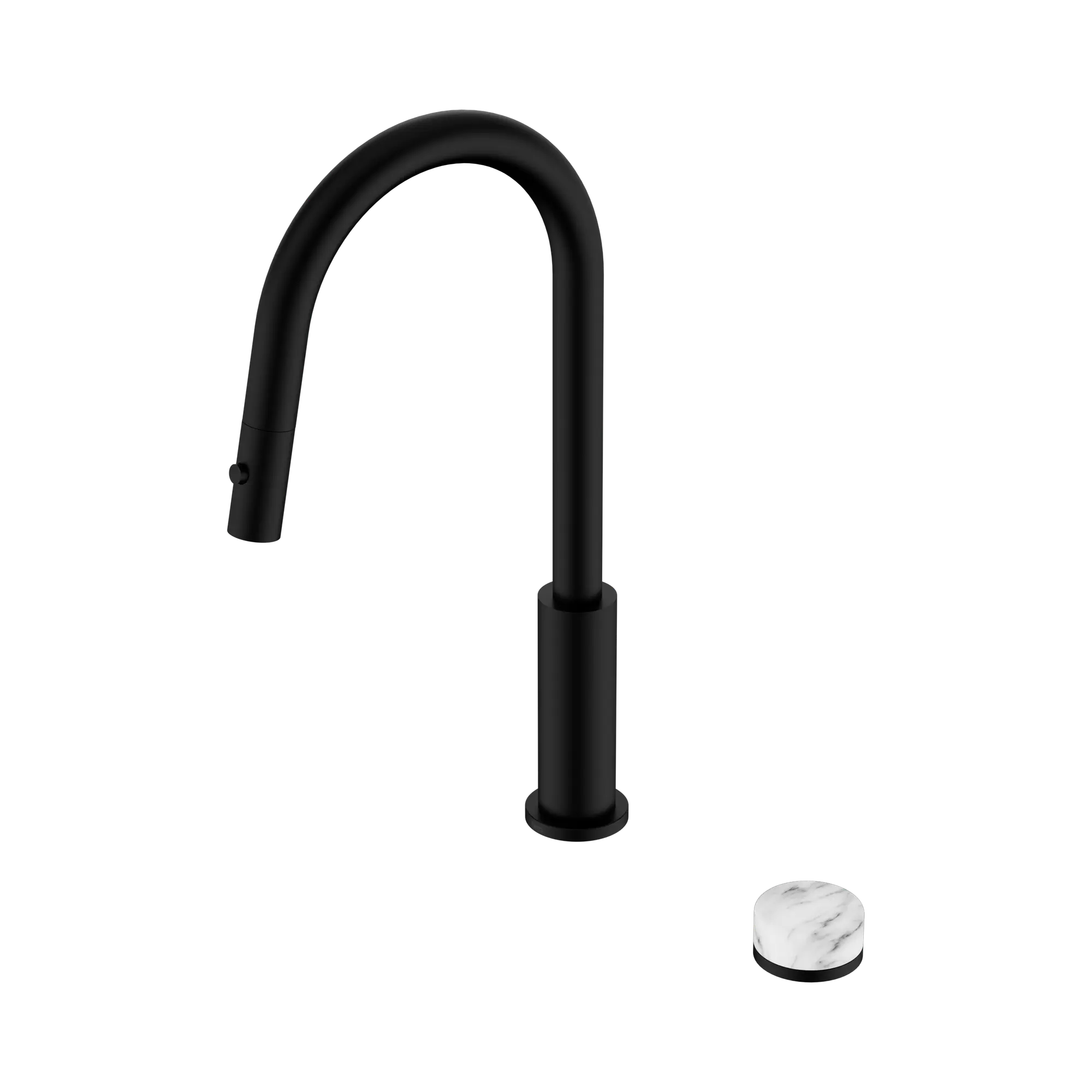 24 E058 MB Serenity Progressive pull out kitchen Set With Arabescato Corchia Handle Matte Black image 1