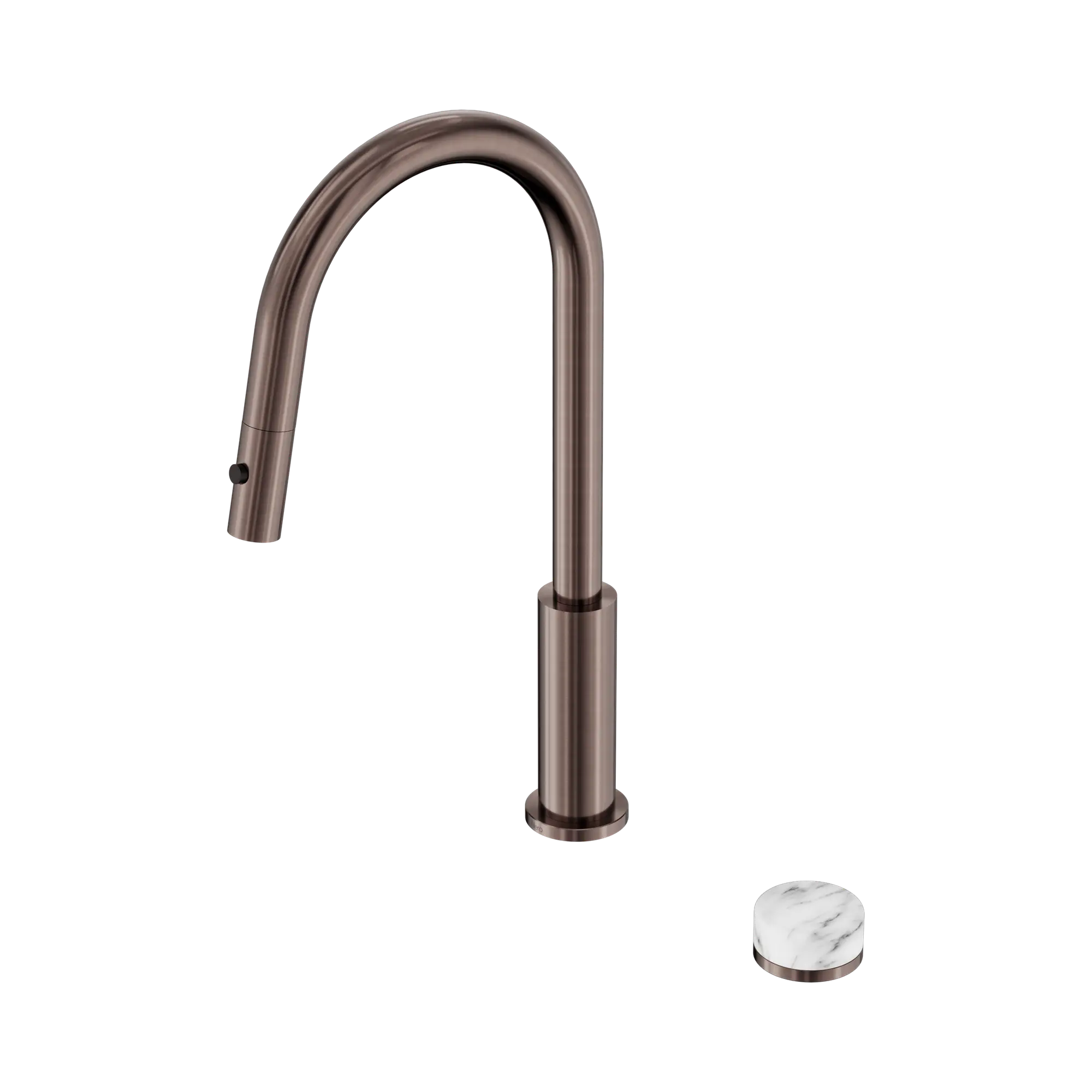 24 E058 BZ Serenity Progressive pull out kitchen Set With Arabescato Corchia Handle Brushed Bronze image 1