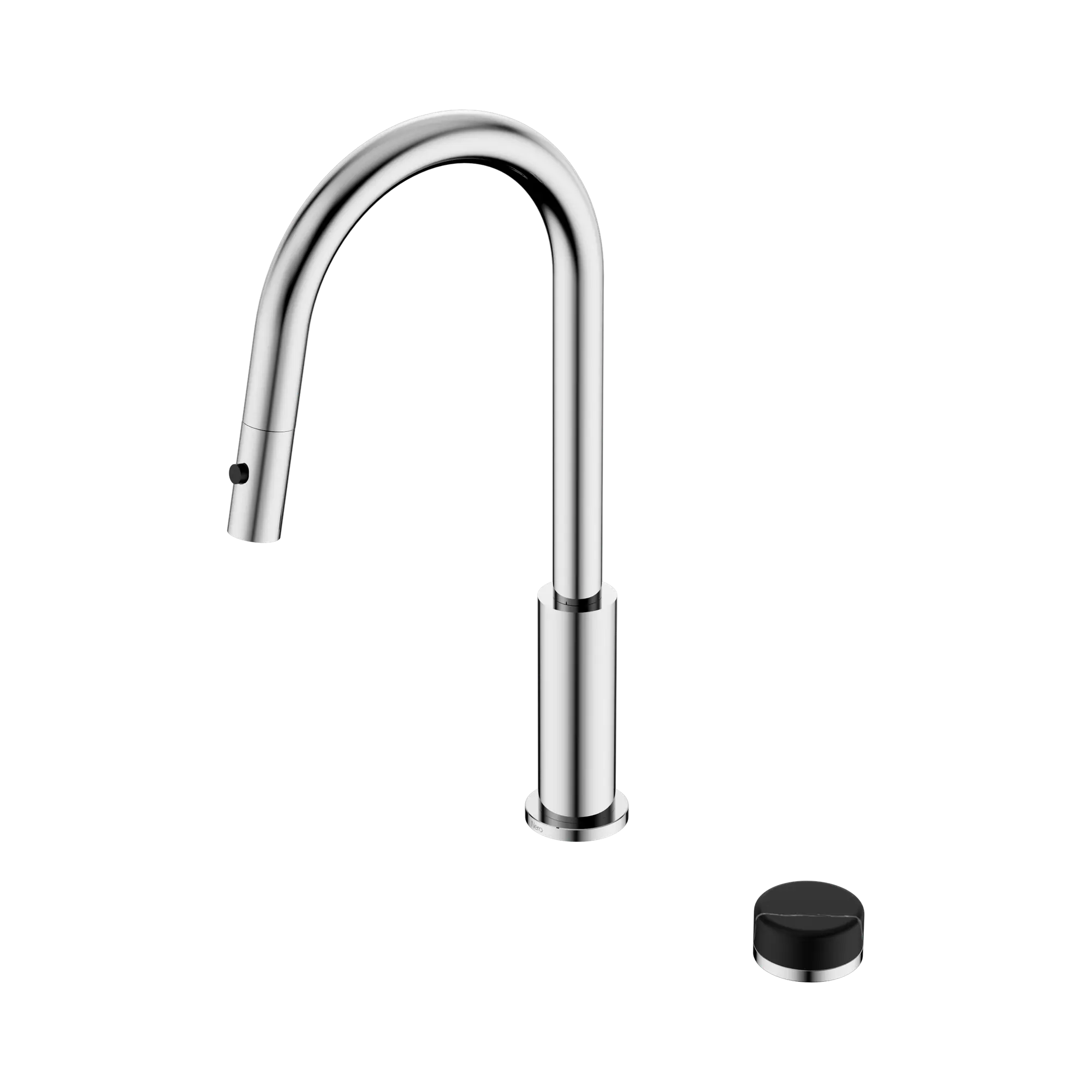 24 E137 CH Serenity Progressive pull out kitchen Set With Marquina Black Handle Chrome image 1