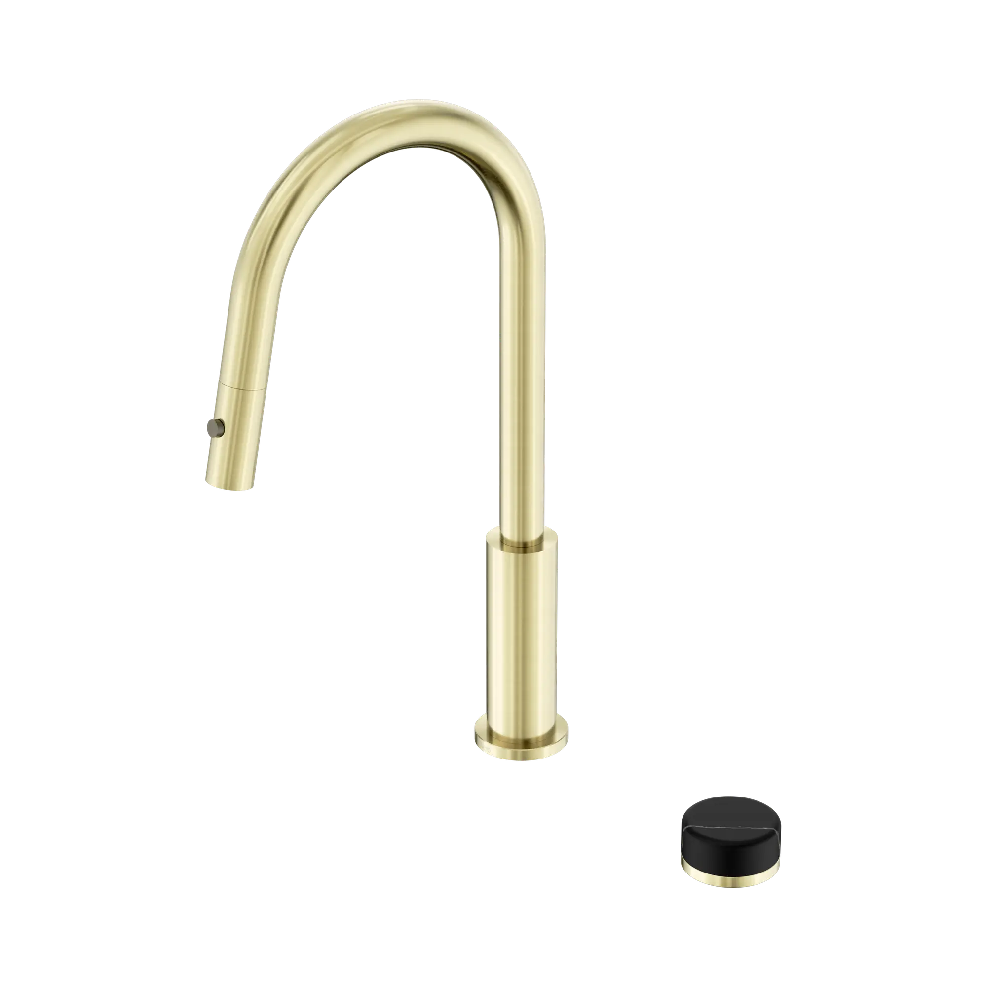 24 E137 BG Serenity Progressive pull out kitchen Set With Marquina Black Handle Brushed Gold image 1