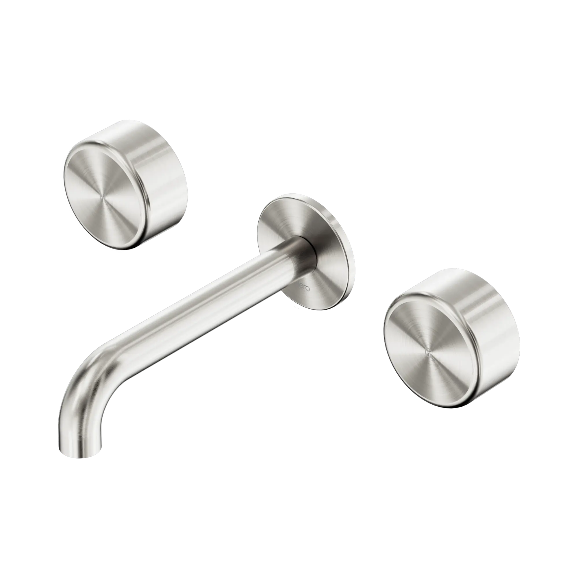 24 D040 BN Serenity Wall Basin Set 160mm Spout With Metal Handle Brushed Nickel image 1
