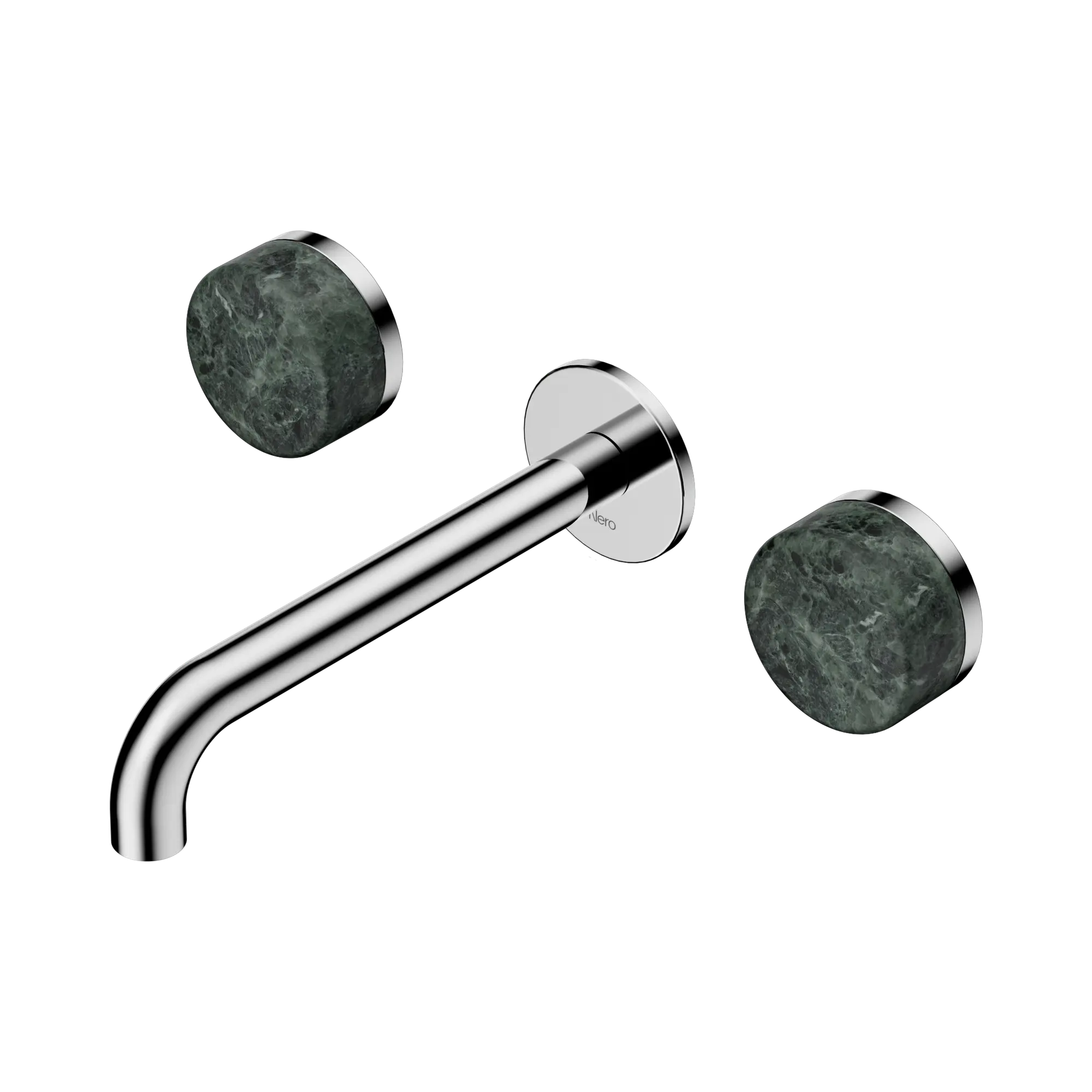 24 D042 CH Serenity Wall Basin Set 185mm Spout With Verde Alpi Handle Chrome image 1