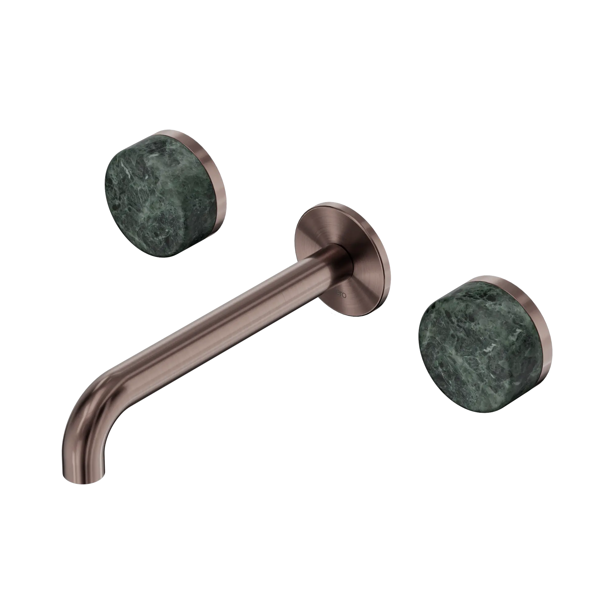24 D042 BZ Serenity Wall Basin Set 185mm Spout With Verde Alpi Handle Brushed Bronze image 1
