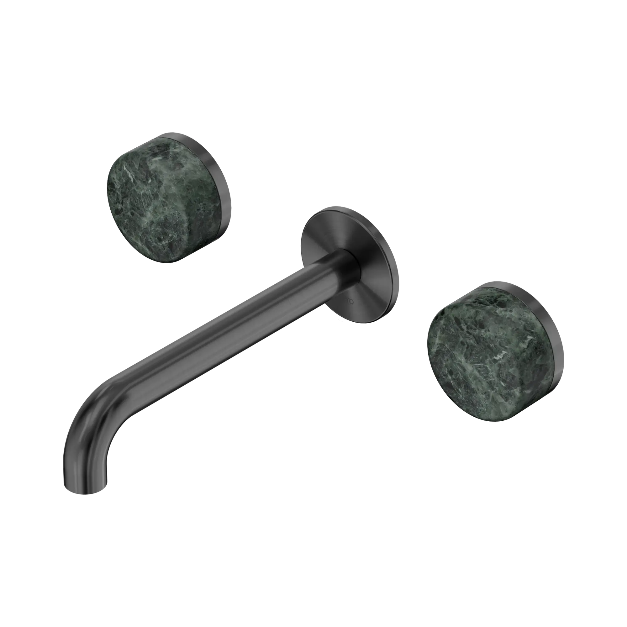 24 D042 GM Serenity Wall Basin Set 185mm Spout With Verde Alpi Handle Gun Metal image 1