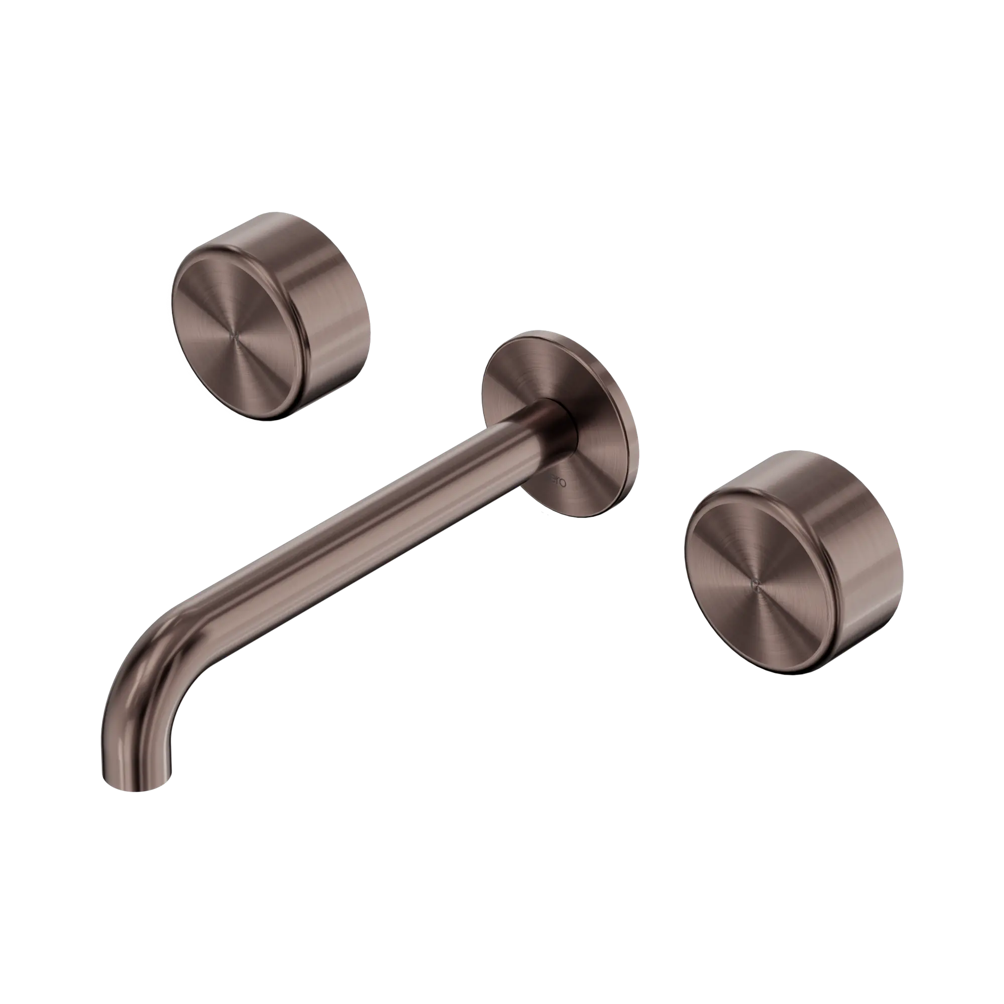 24 D046 BZ Serenity Wall Basin Set 185mm Spout With Metal Handle Brushed Bronze image 1