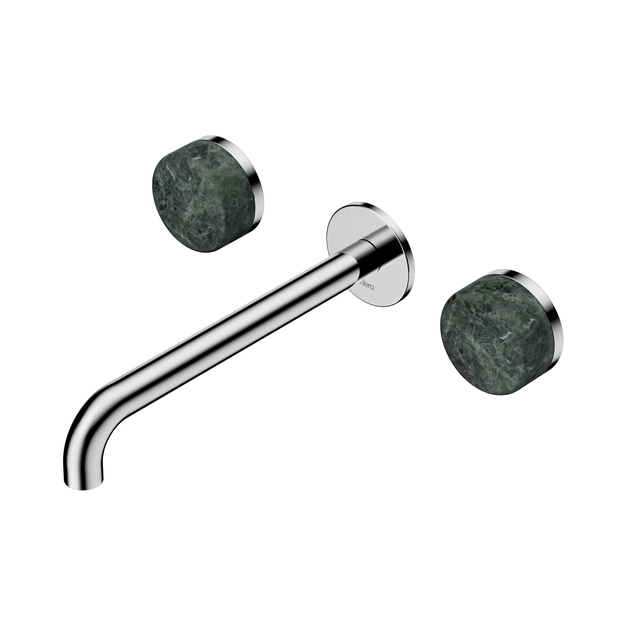 24 D048 CH Serenity Wall Basin Set 220mm Spout With Verde Alpi Handle Chrome image 1