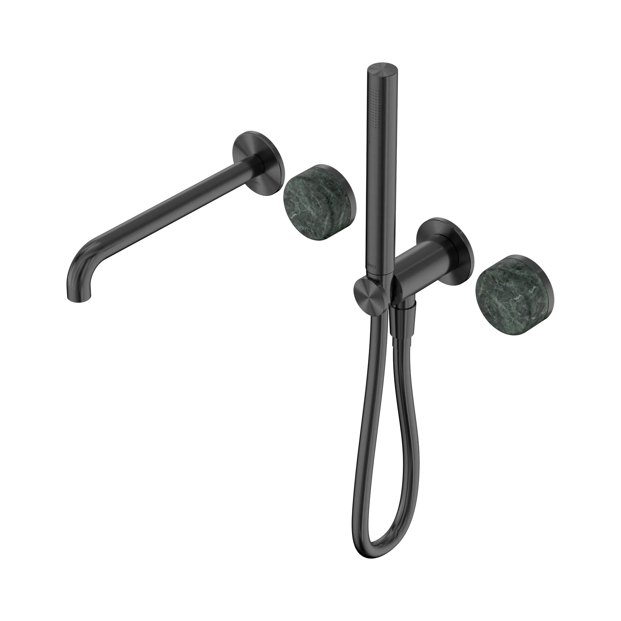24 E008 GM Serenity Progressive Shower System With Spout With Verde Alpi Handle And Slim Shower Gun Metal image 1