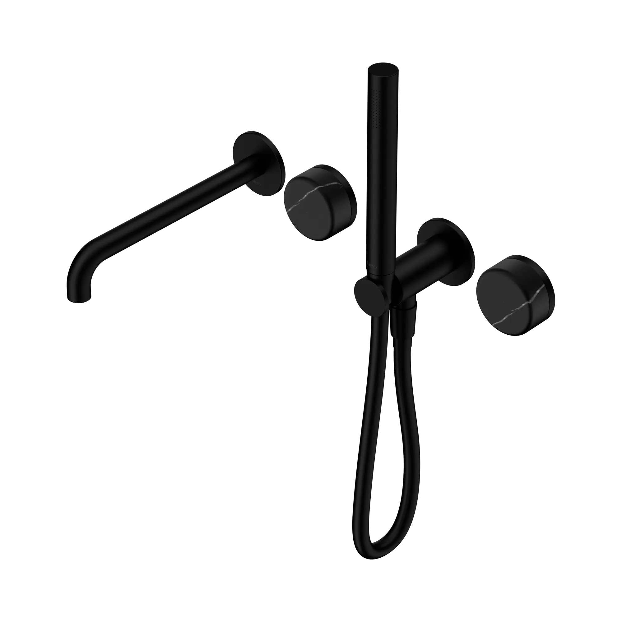 24 E129 MB Serenity Progressive Shower System With Spout With Marquina Black Handle And Slim Shower Matte Black image 1