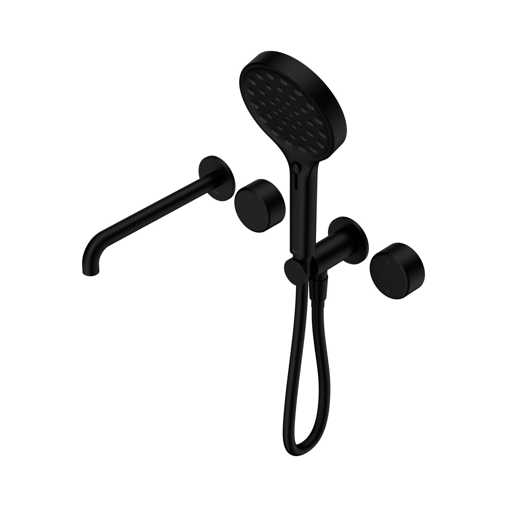 24 E018 MB Serenity Progressive Shower System With Spout With Metal Handle And Serenity Hand Shower Matte Black image 1