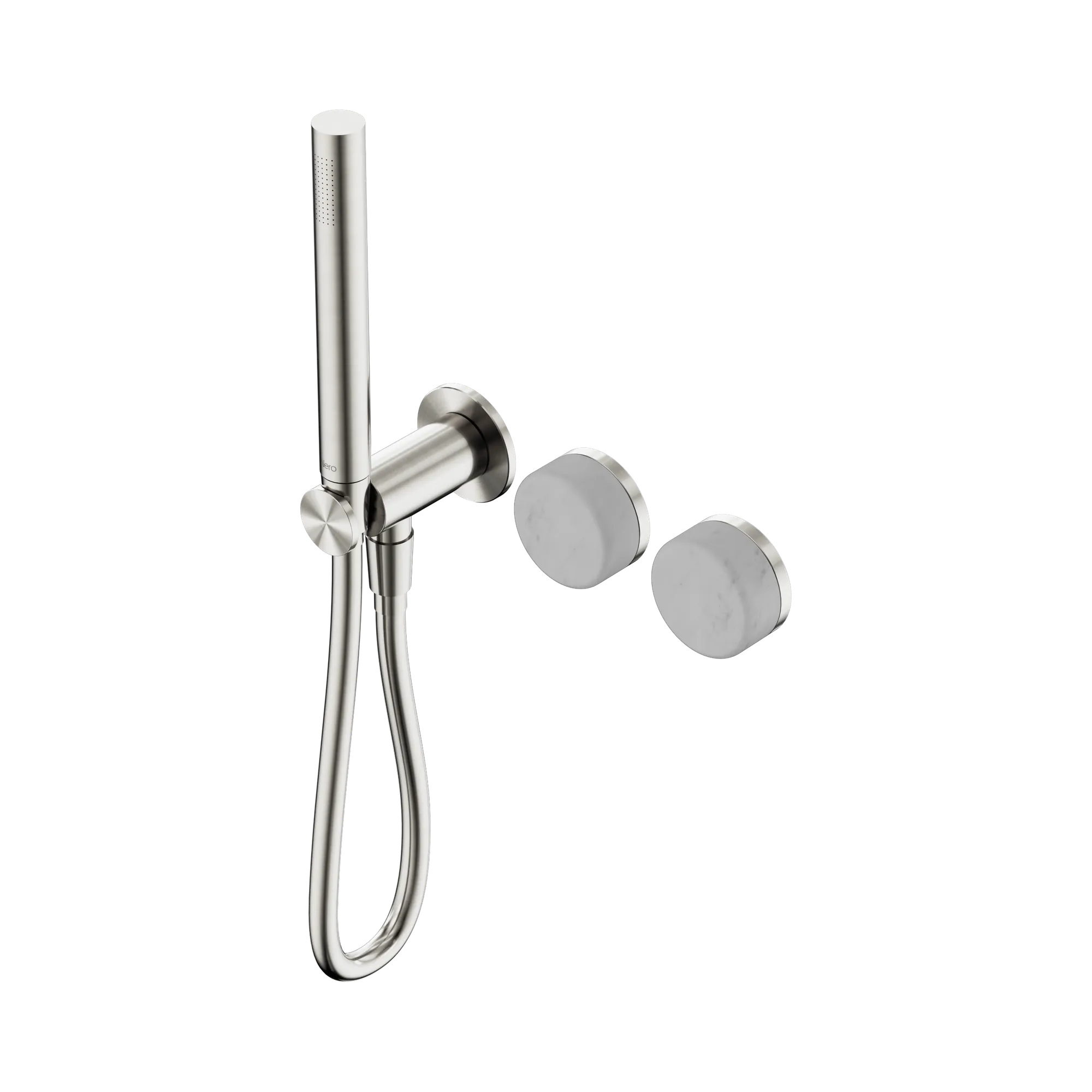 24 E019 BN Serenity Progressive Shower System With Carrara Handle And Slim Shower Brushed Nickel image 1
