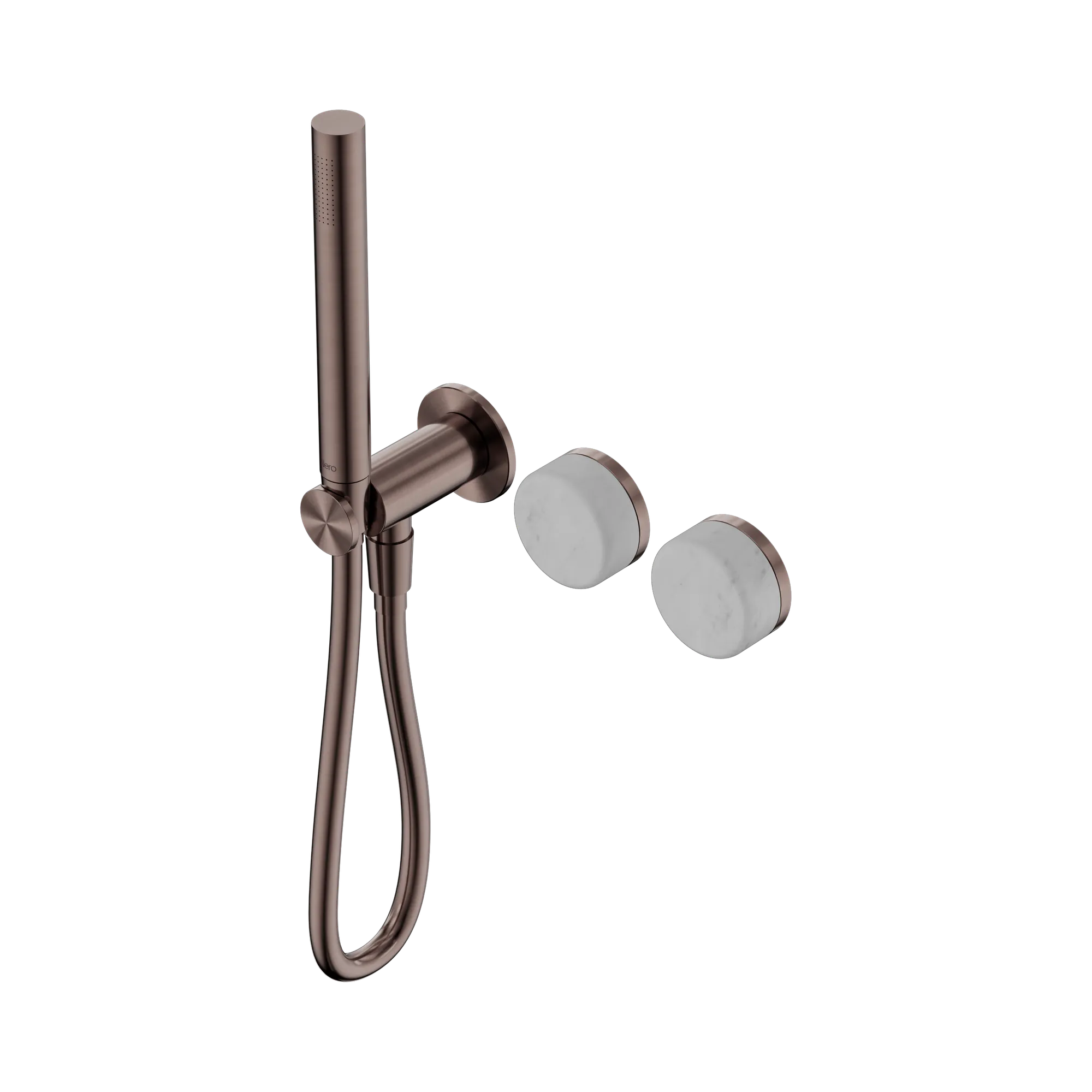 24 E019 BZ Serenity Progressive Shower System With Carrara Handle And Slim Shower Brushed Bronze image 1