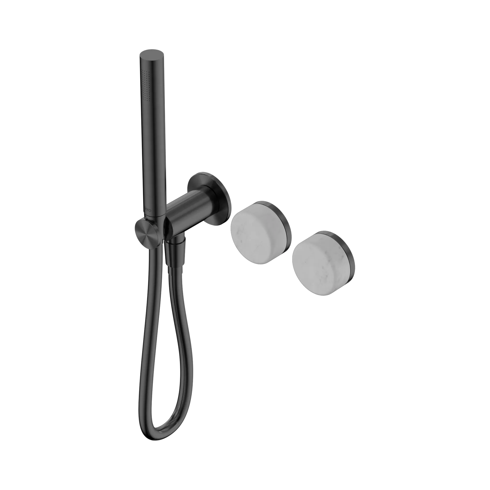 24 E019 GM Serenity Progressive Shower System With Carrara Handle And Slim Shower Gun Metal image 1