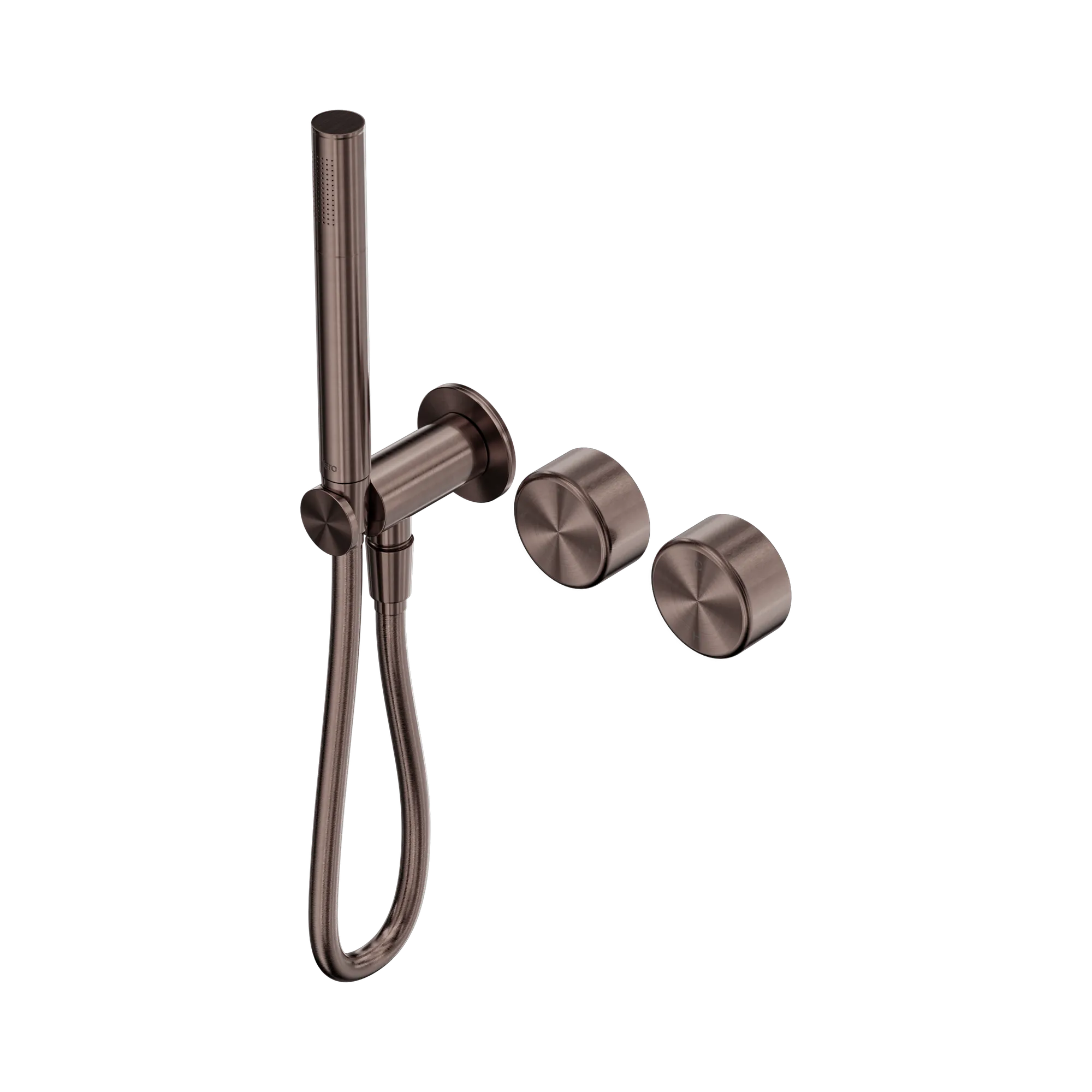 24 E024 BZ Serenity Progressive Shower System With Metal Handle And Slim Shower Brushed Bronze image 1