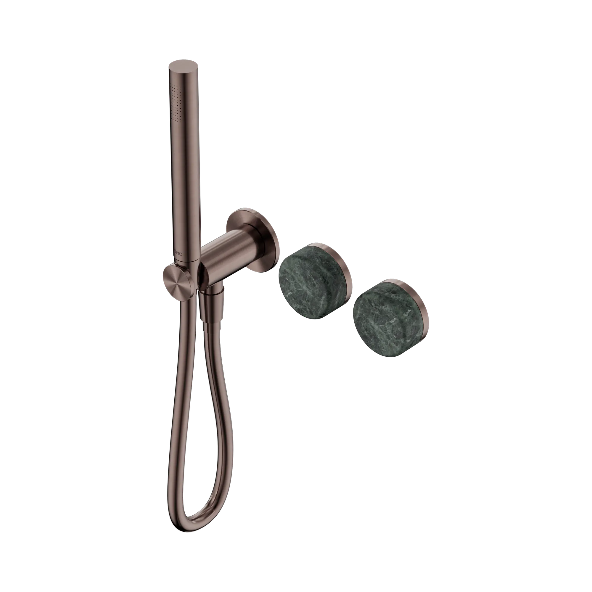 24 E020 BZ Serenity Progressive Shower System With Verde Alpi Handle And Slim Shower Brushed Bronze image 1