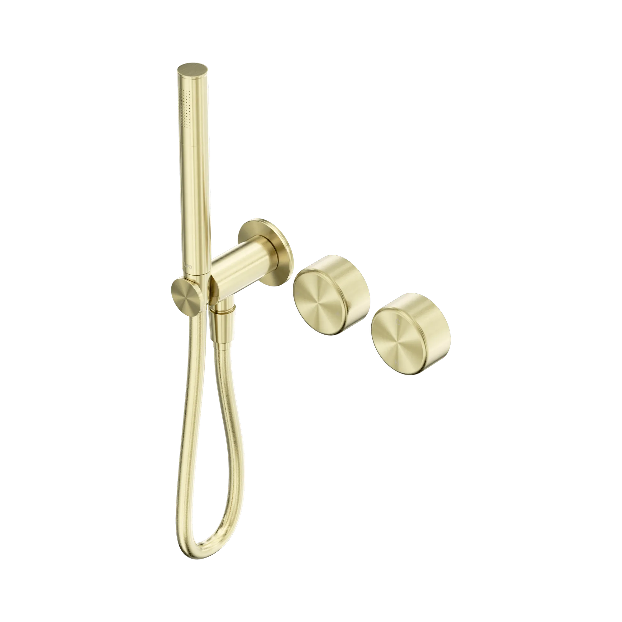 24 E024 BG Serenity Progressive Shower System With Metal Handle And Slim Shower Brushed Gold image 1