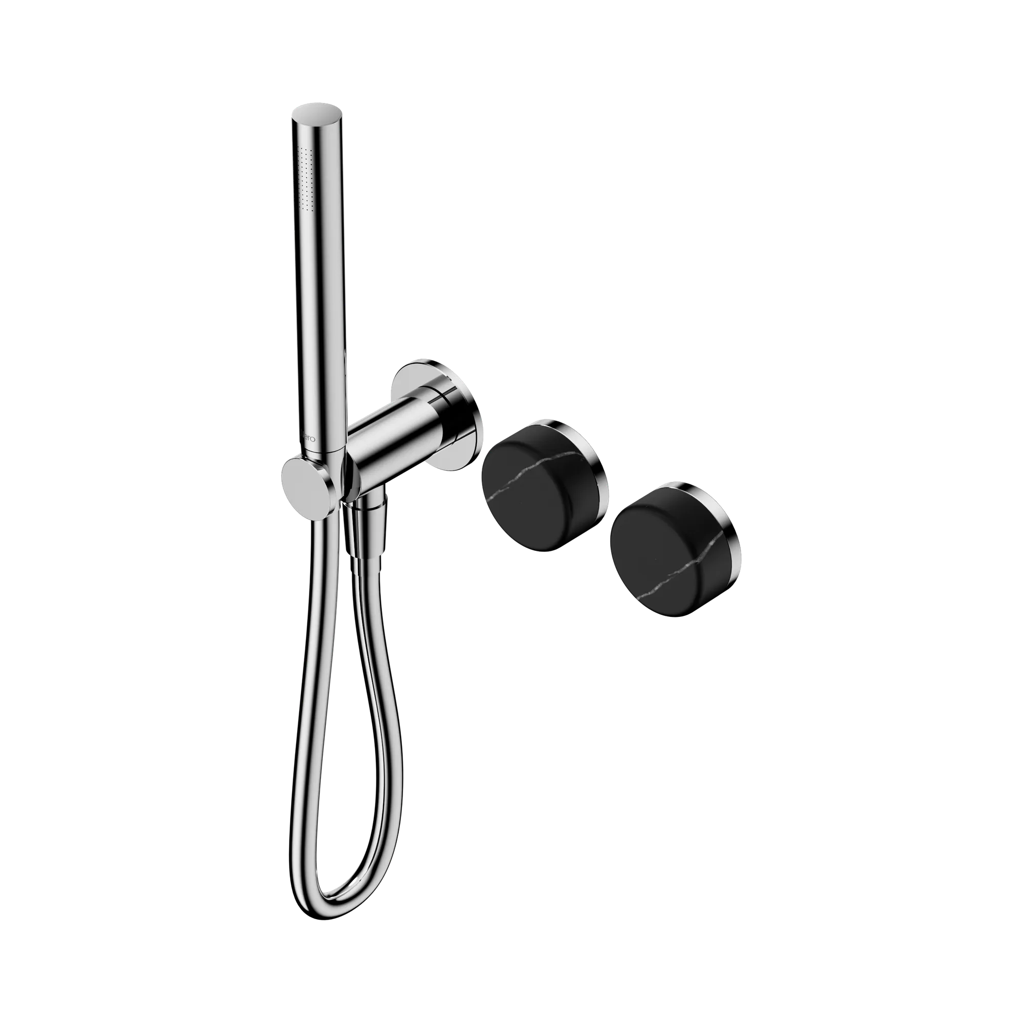 24 E131 CH Serenity Progressive Shower System With Marquina Black Handle And Slim Shower Chrome image 1