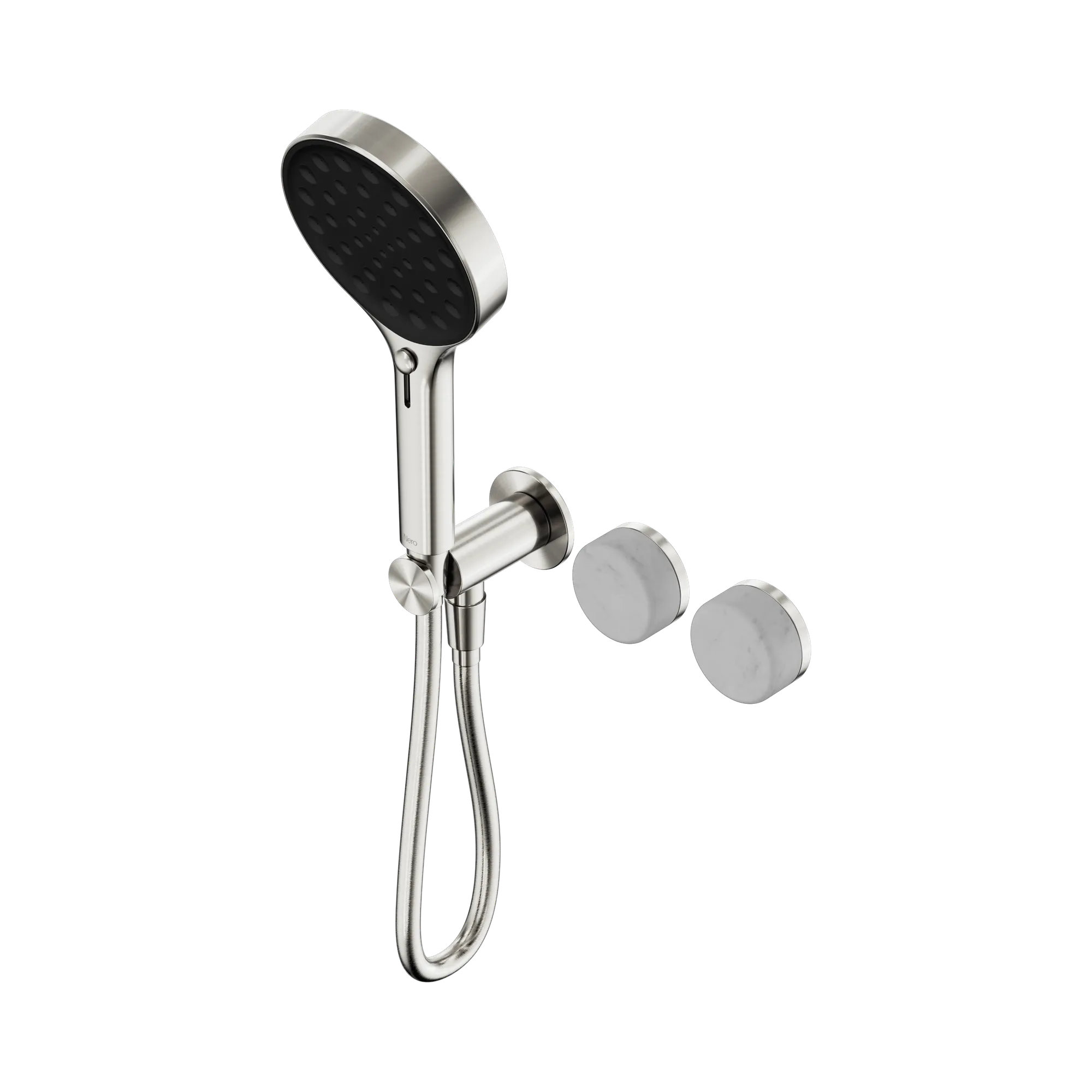24 E025 BN Serenity Progressive Shower System With Carrara Handle And Serenity Hand Shower Brushed Nickel image 1