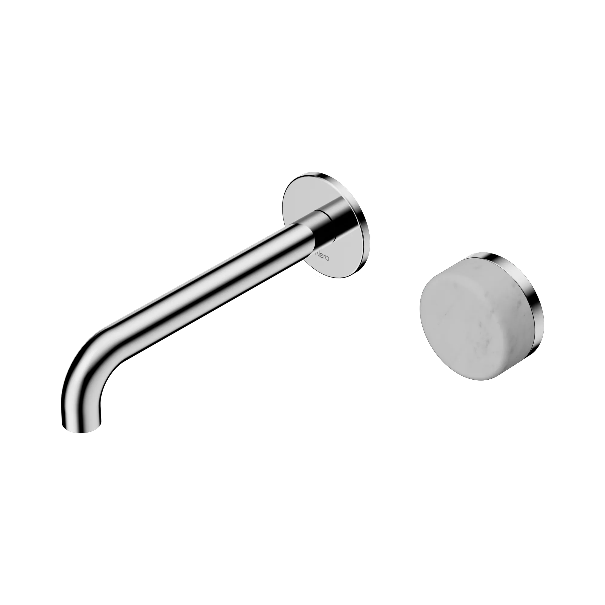 24 E067 CH Serenity Progressive Wall Basin Mixer 185mm Spout With Carrara Handle Chrome image 1