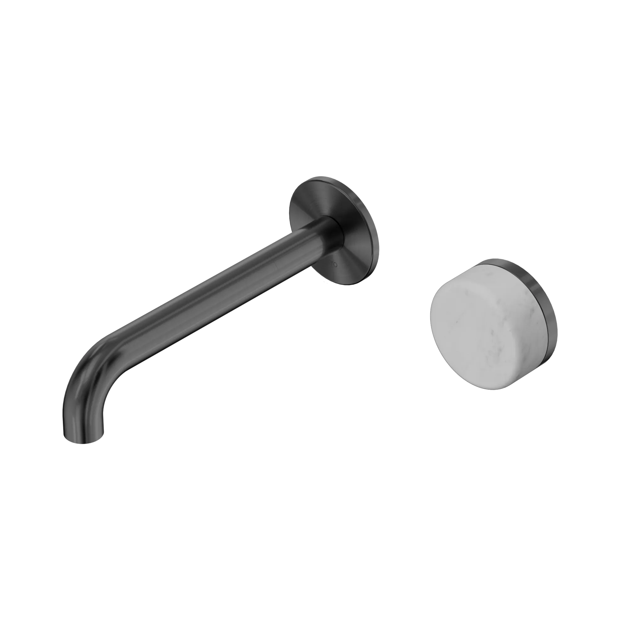 24 E067 GM Serenity Progressive Wall Basin Mixer 185mm Spout With Carrara Handle Gun Metal image 1