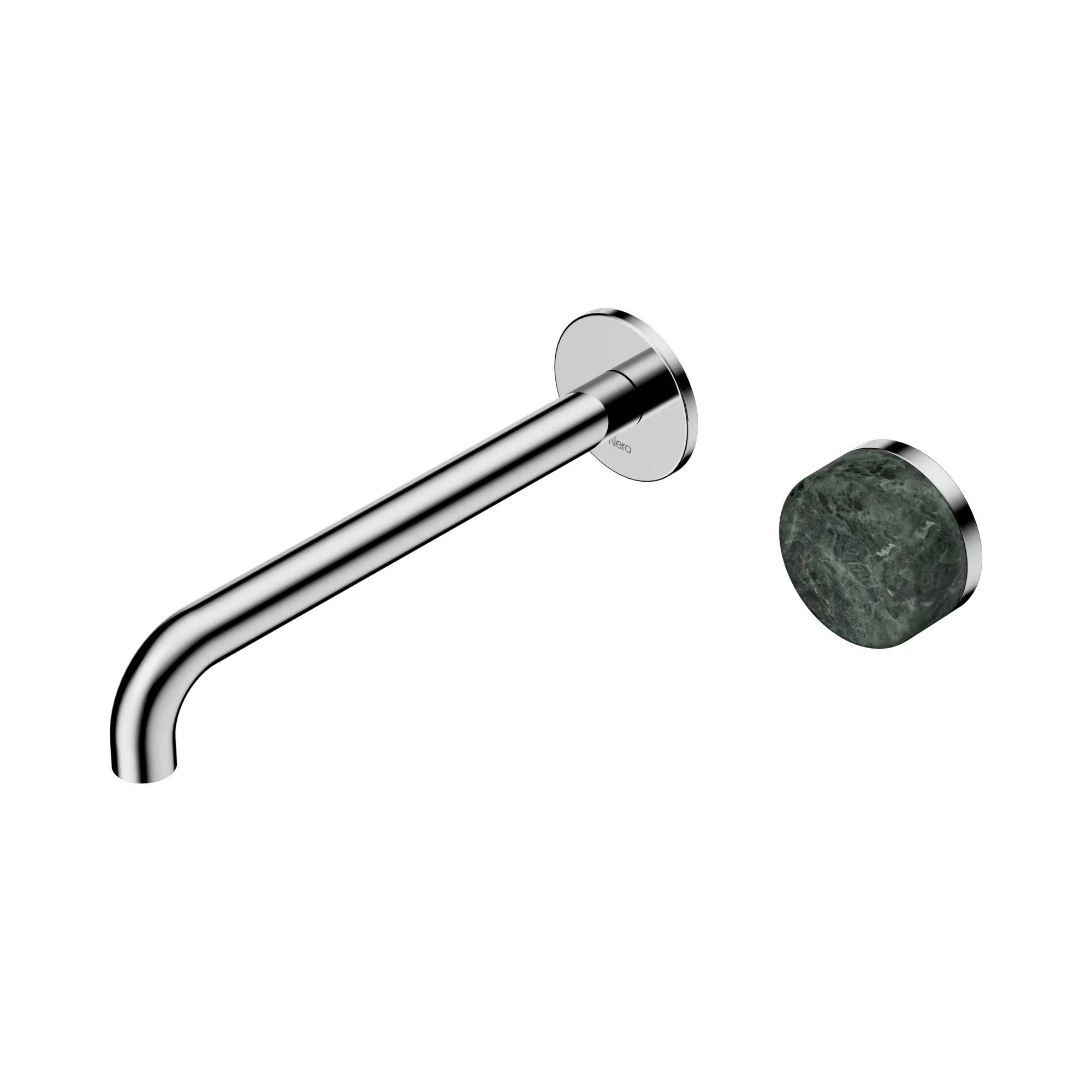 24 E074 CH Serenity Progressive Wall Basin Mixer 220mm Spout With Verde Alpi Handle Chrome image 1