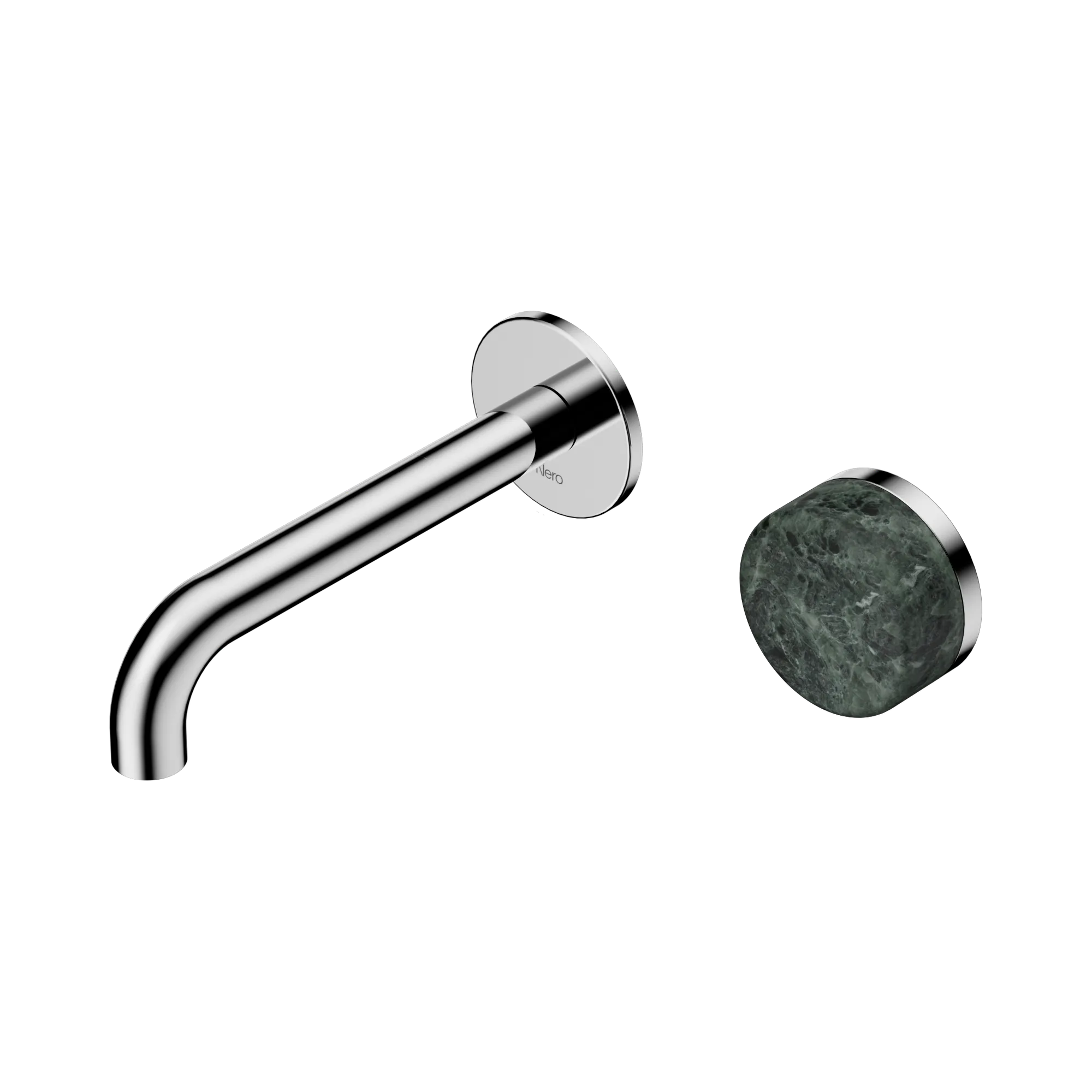 24 E062 CH Serenity Progressive Wall Basin Mixer 160mm Spout With Verde Alpi Handle Chrome image 1