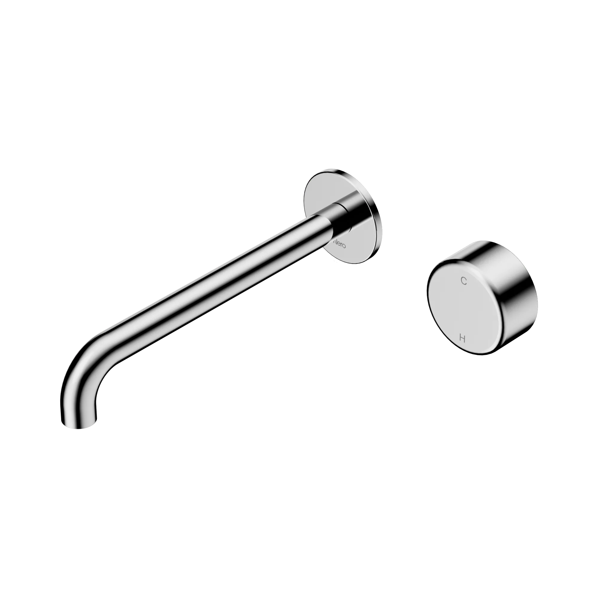 24 E078 CH Serenity Progressive Wall Basin Mixer 220mm Spout With Metal Handle Chrome image 1