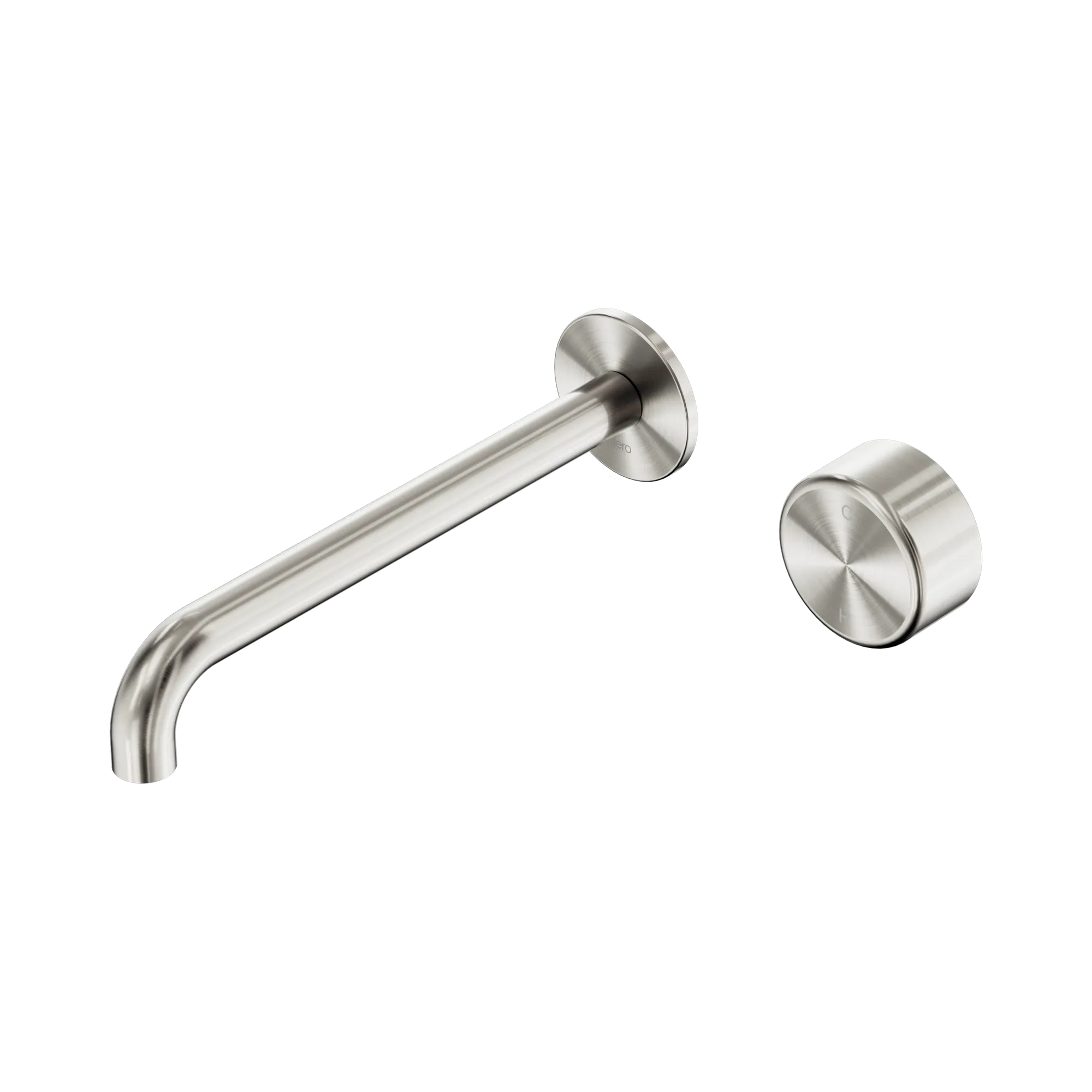 24 E078 BN Serenity Progressive Wall Basin Mixer 220mm Spout With Metal Handle Brushed Nickel image 1