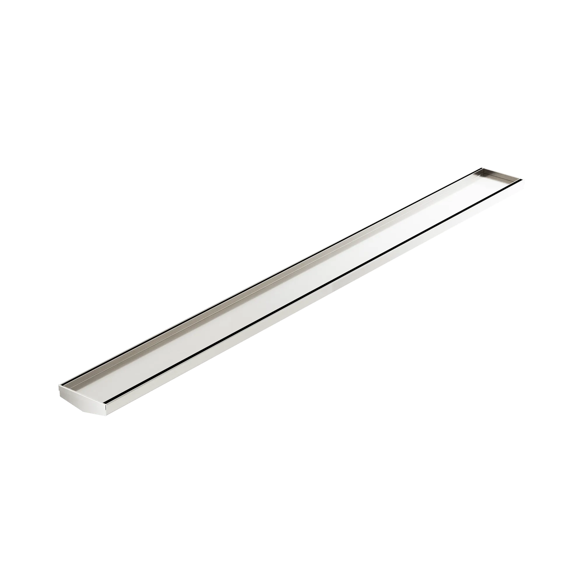 NRFG005 BN Tile Insert V Channel 1200mm Floor Grate 80mm 89mm Outlet Without Outlet And Hole Saw Brushed Nickel image 1