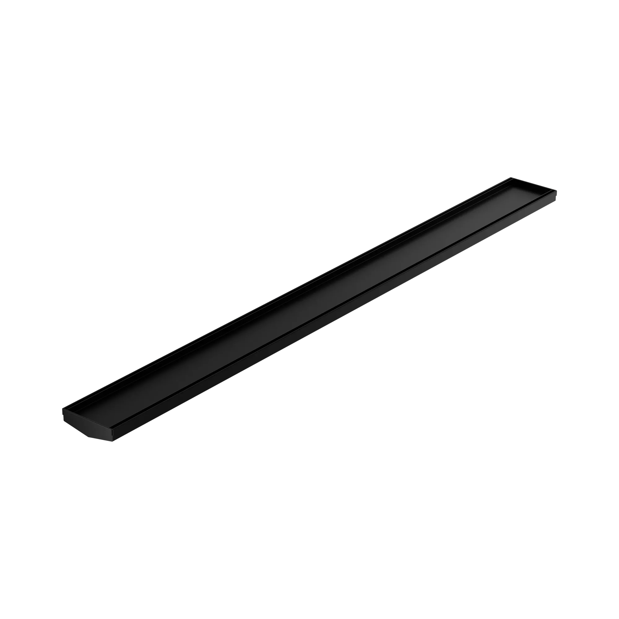 NRFG005 MB Tile Insert V Channel 1200mm Floor Grate 80mm 89mm Outlet Without Outlet And Hole Saw Matte Black image 1