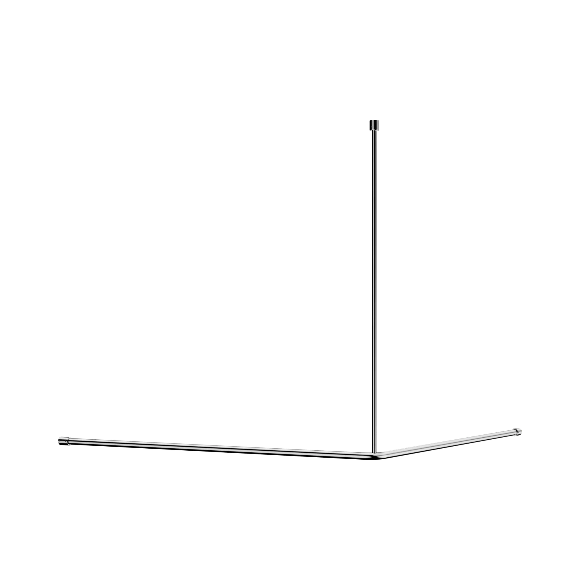 NRCR0006 CH Mecca Care Curtain Rail 1200x1200mm 90 Degree Chrome image 1