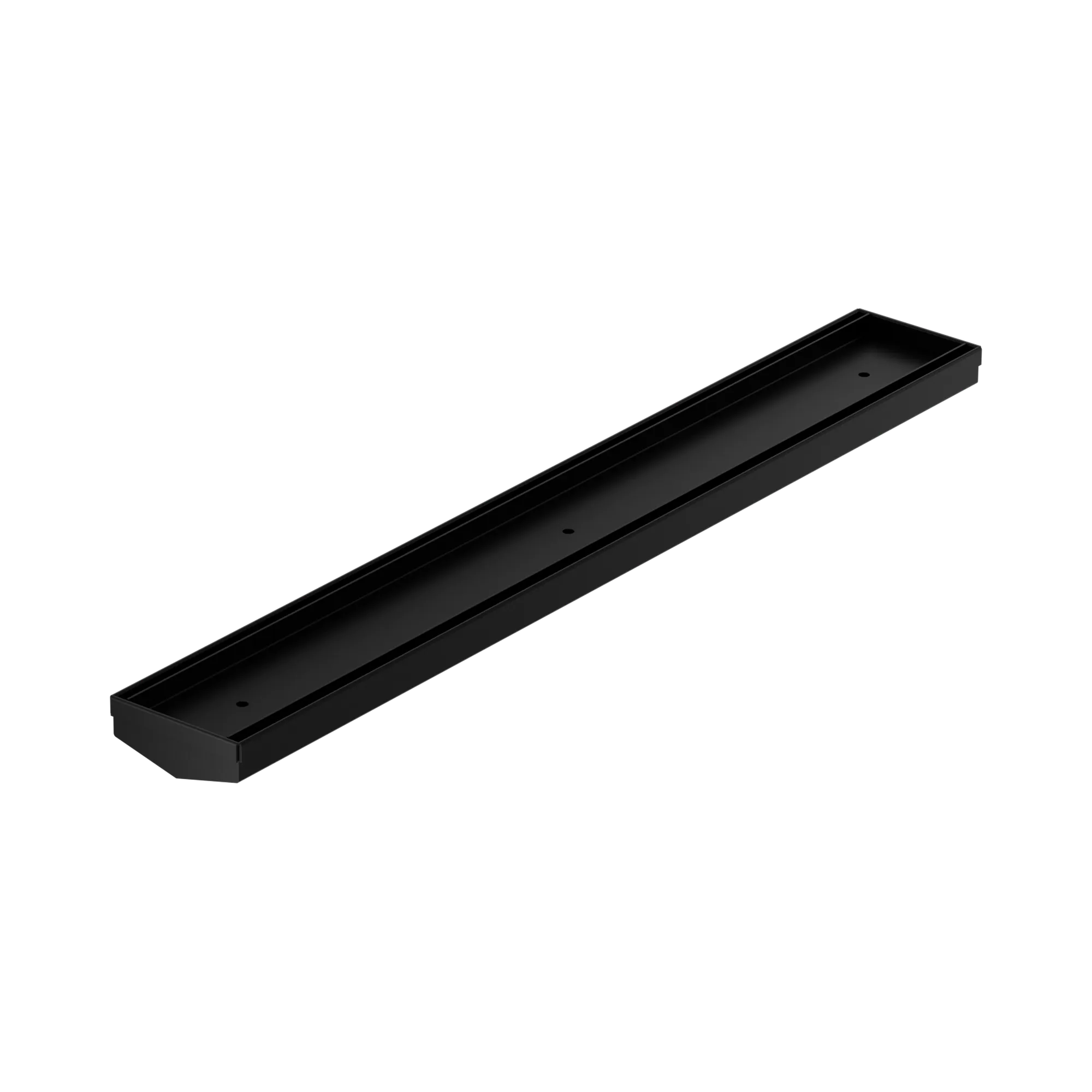 NRFG006 MB Tile Insert V Channel 600mm Floor Grate 50mm Outlet Without Outlet And Hole Saw Matte Black image 1