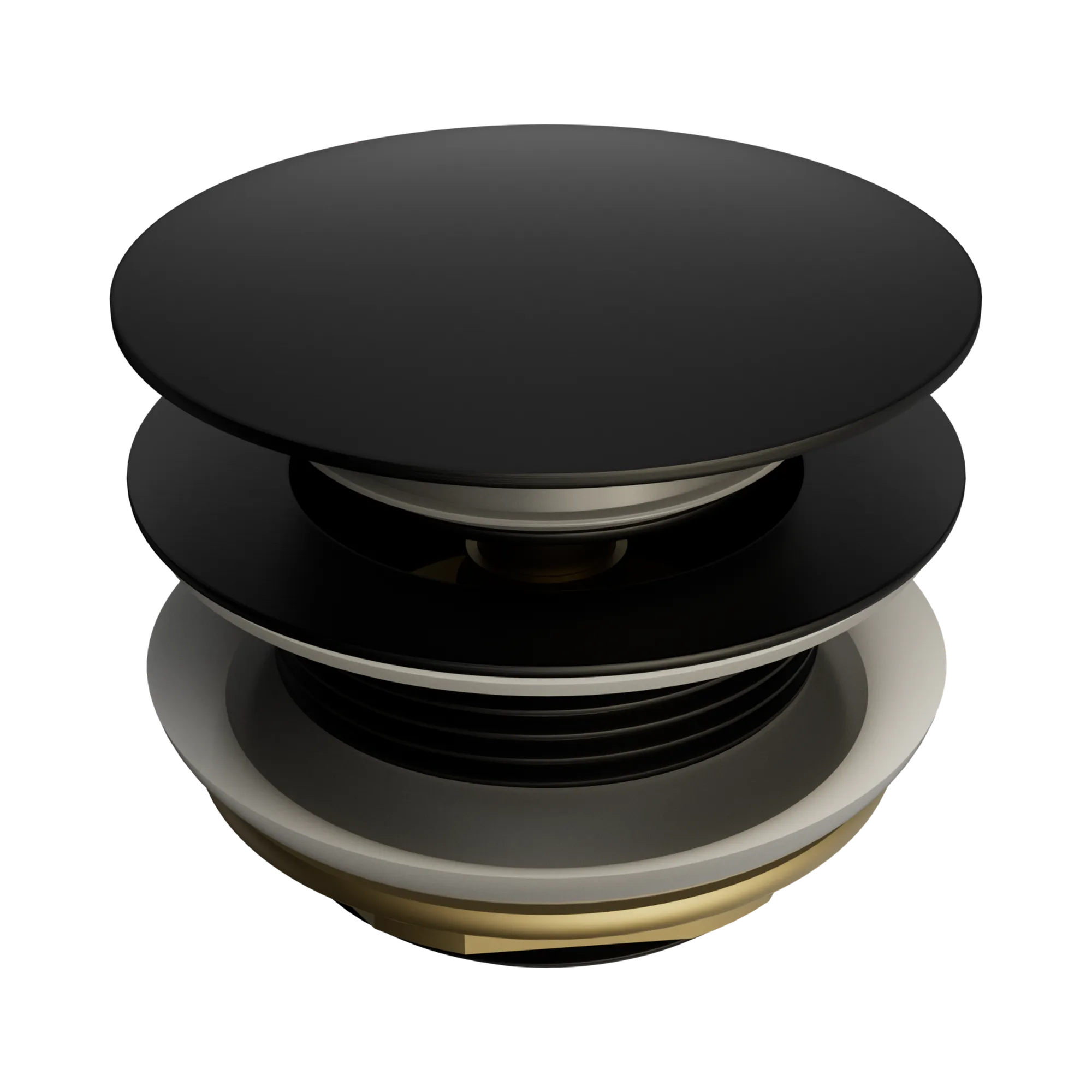 NRA709 MB Short Pop Up Bath Waste 40mm Matte Black image 1