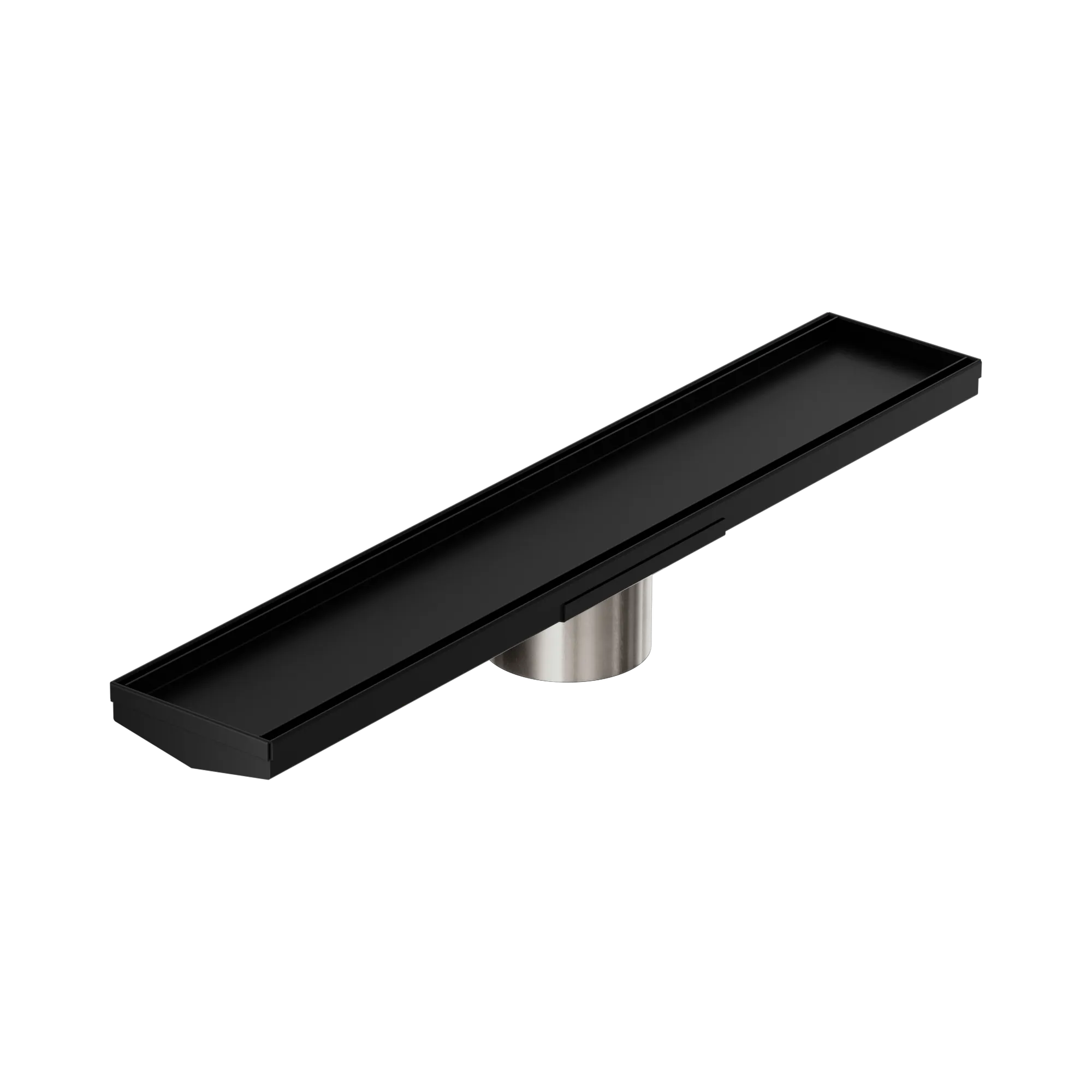 NRFG004 HSMB Tile Insert V Channel 600mm Floor Grate 89mm Outlet With Hole Saw Matte Black image 1