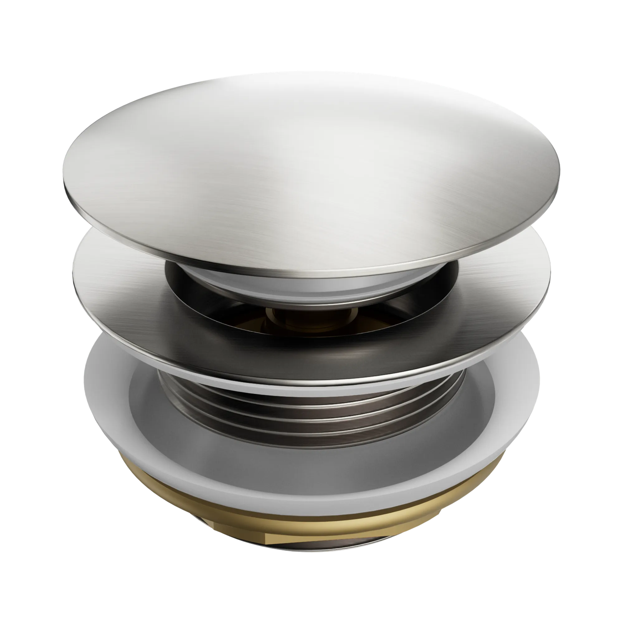 NRA709 BN Short Pop Up Bath Waste 40mm Brushed Nickel image 1