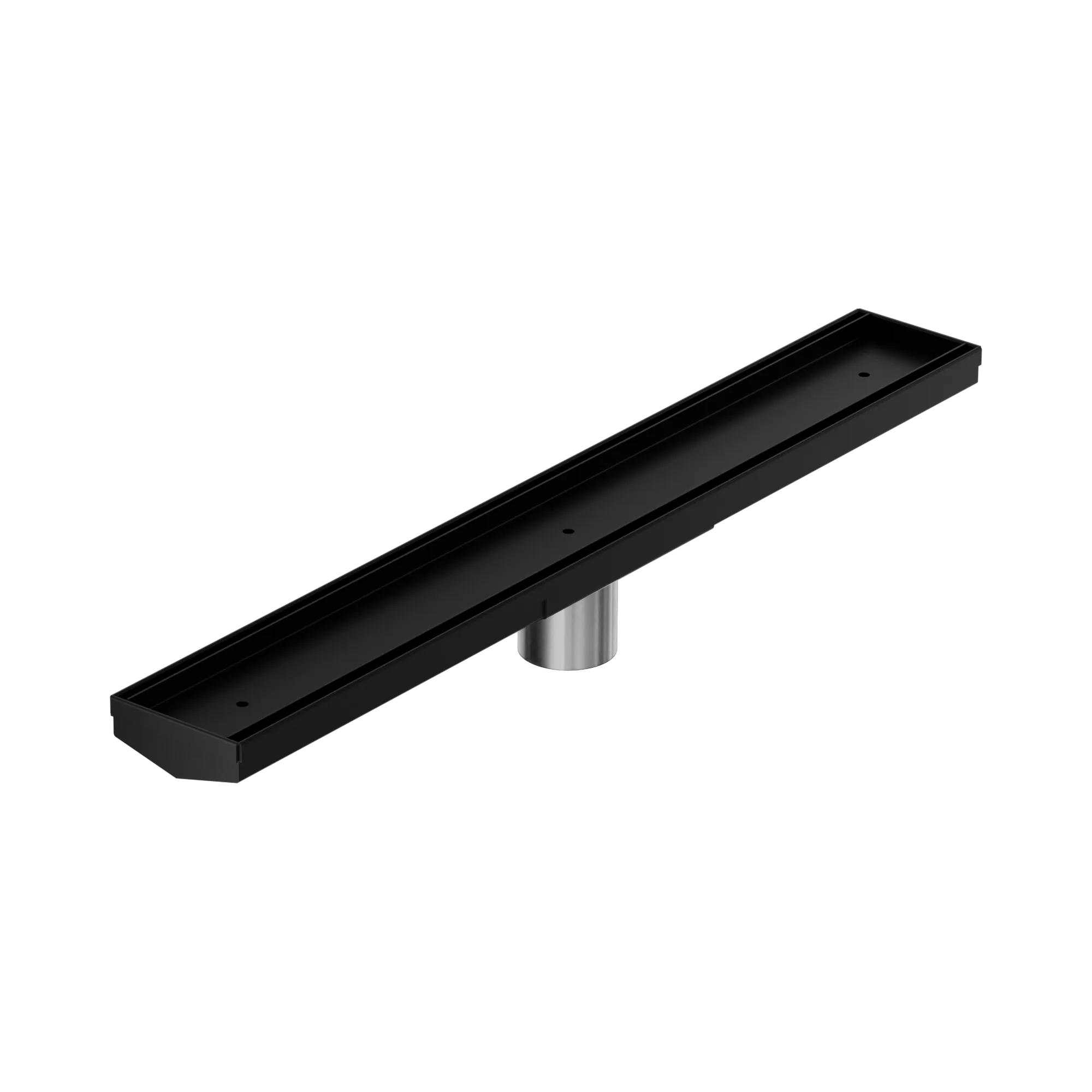 NRFG006 HSMB Tile Insert V Channel 600mm Floor Grate 50mm Outlet With Hole Saw Matte Black image 1