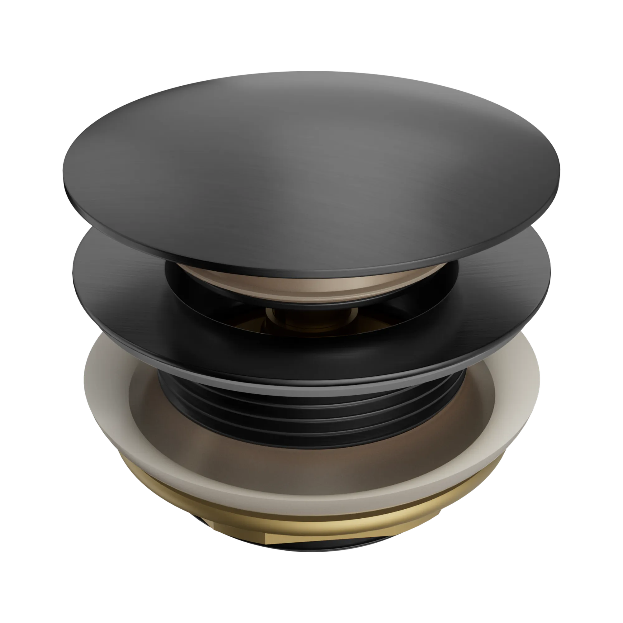 NRA709 GM Short Pop Up Bath Waste 40mm Gun Metal image 1