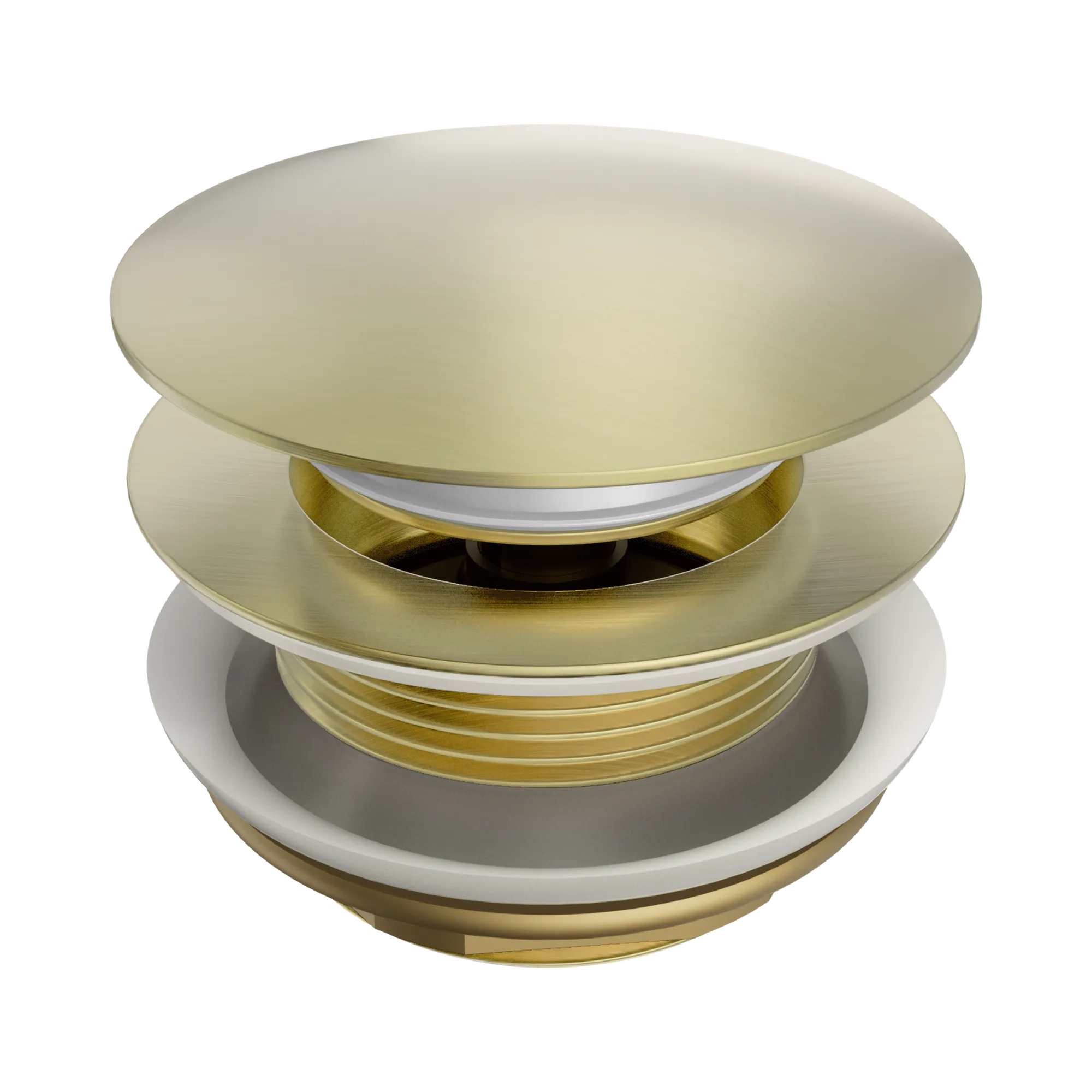 NRA709 BG Short Pop Up Bath Waste 40mm Brushed Gold image 1