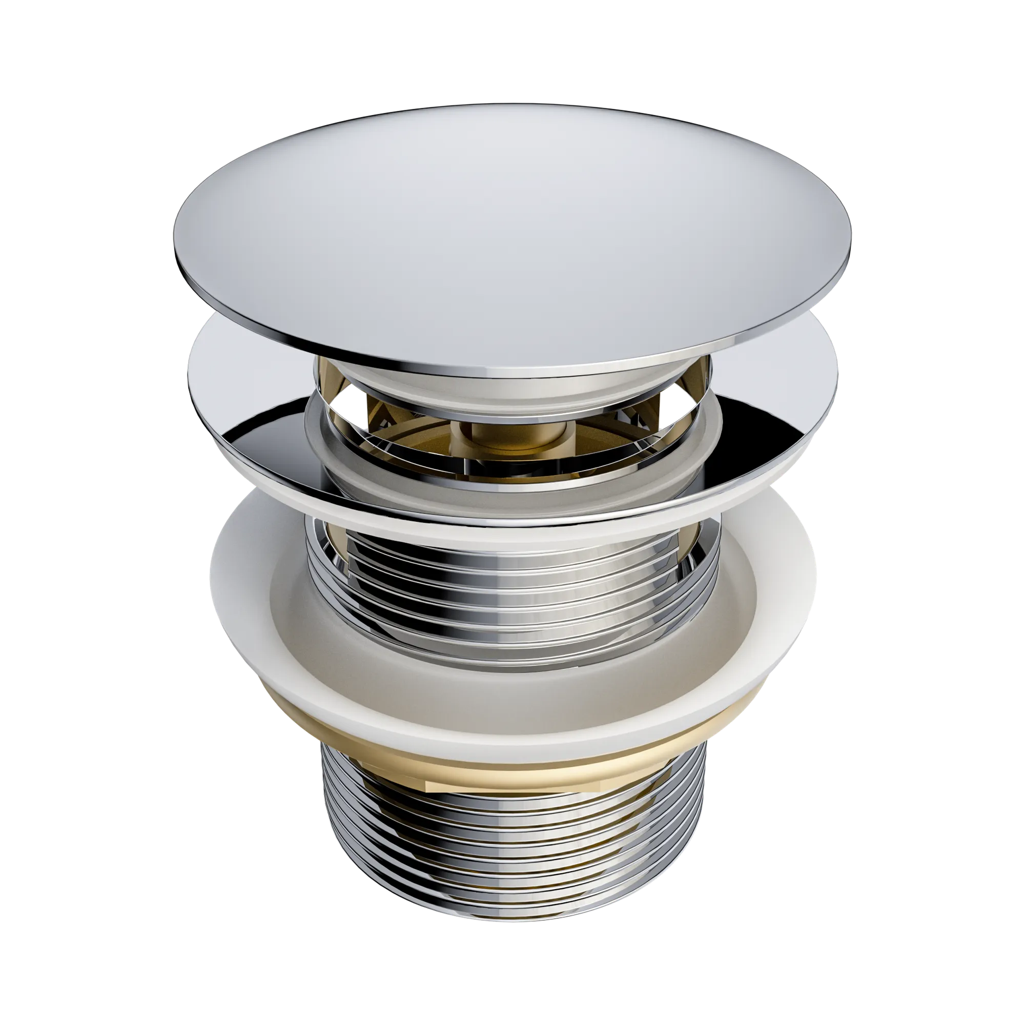 NRA710 CH Pop Up Bath Waste 40mm With Overflow Chrome image 1