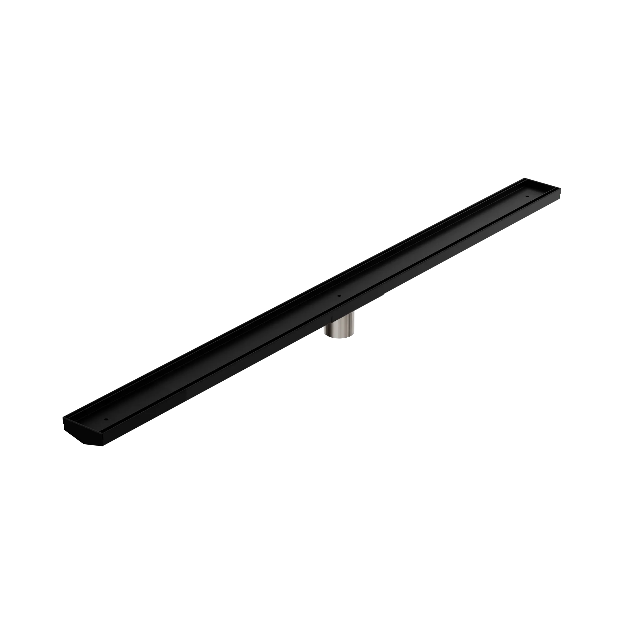 NRFG007 HSMB Tile Insert V Channel 1200mm Floor Grate 50mm Outlet With Hole Saw Matte Black image 1