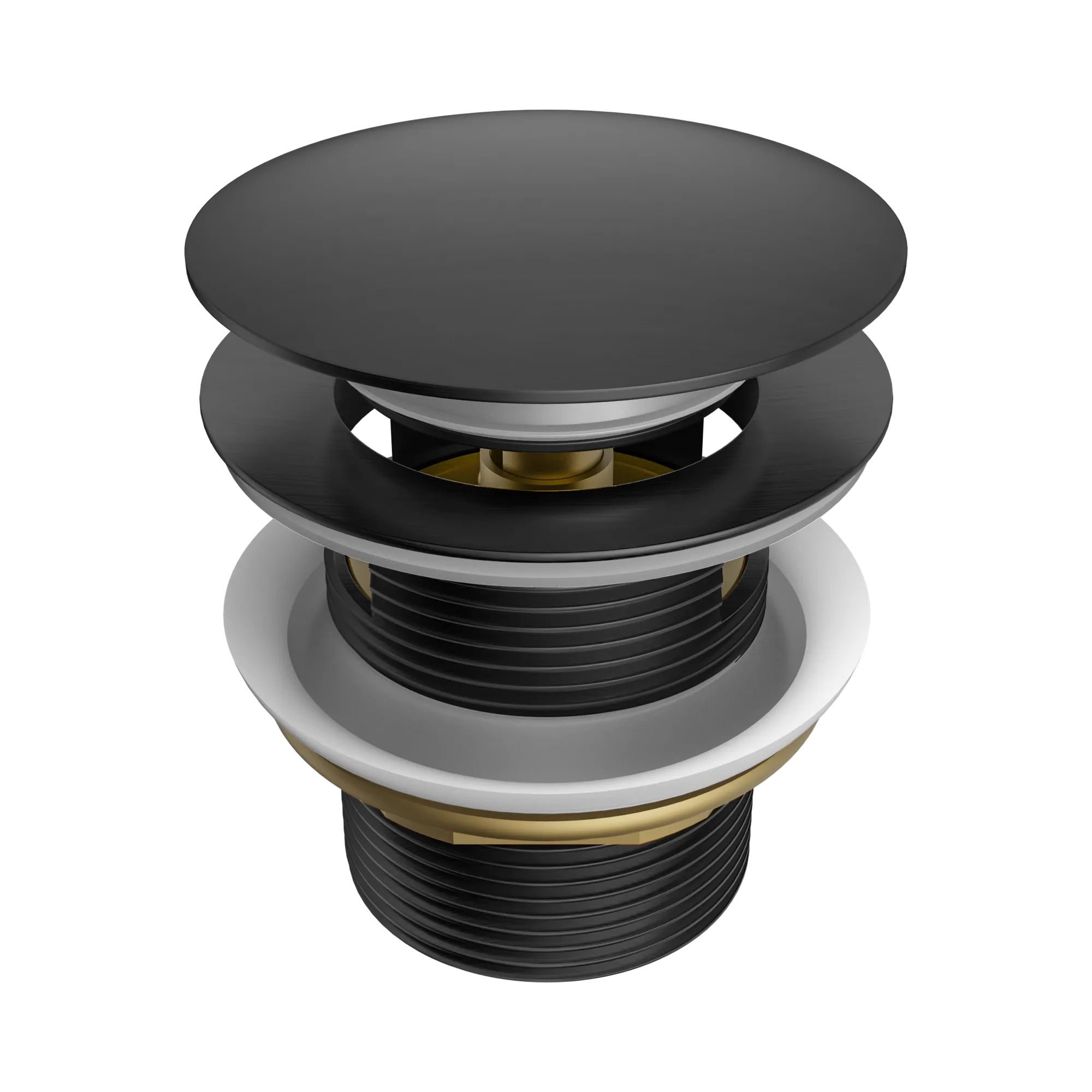 NRA710 GM Pop Up Bath Waste 40mm With Overflow Gun Metal image 1