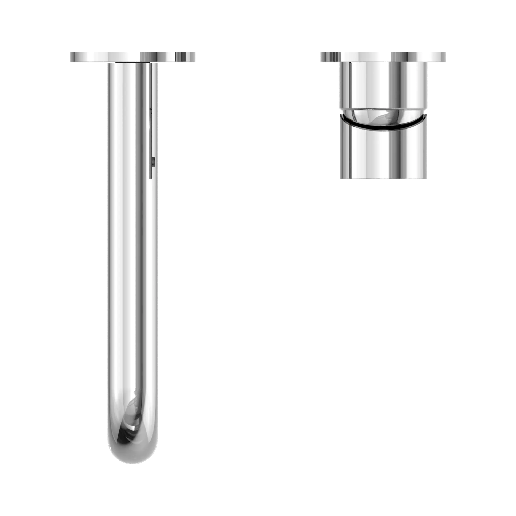 NR221907c185 CH Mecca Wall Basin Mixer Separate Back Plate 185mm Spout Chrome image 4