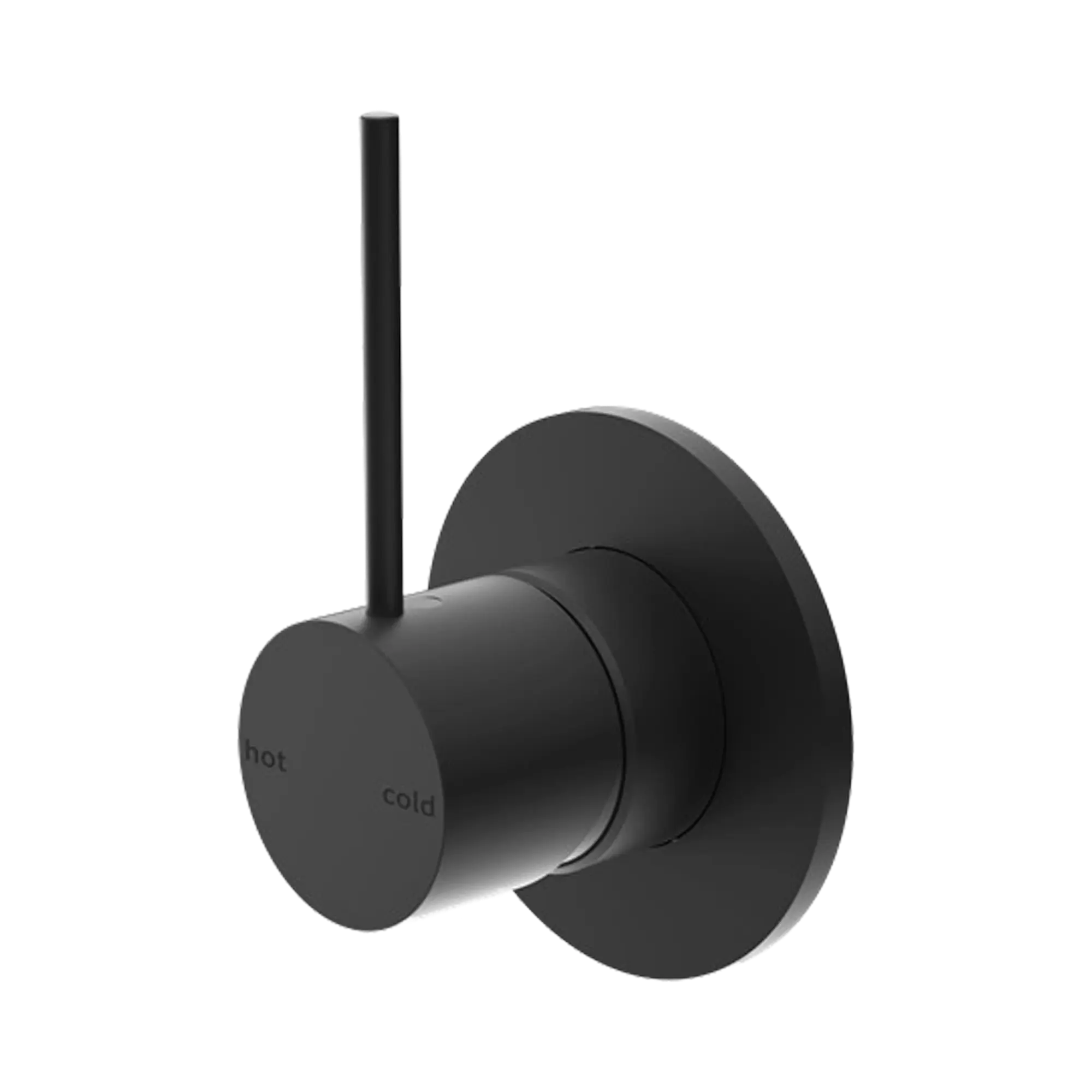 NR221909b MB Mecca Shower Mixer Handle Up Matte Black image 1