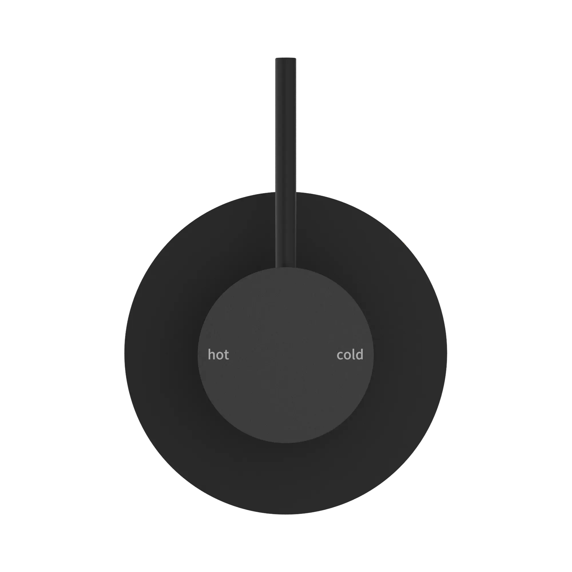 NR221909b MB Mecca Shower Mixer Handle Up Matte Black image 2