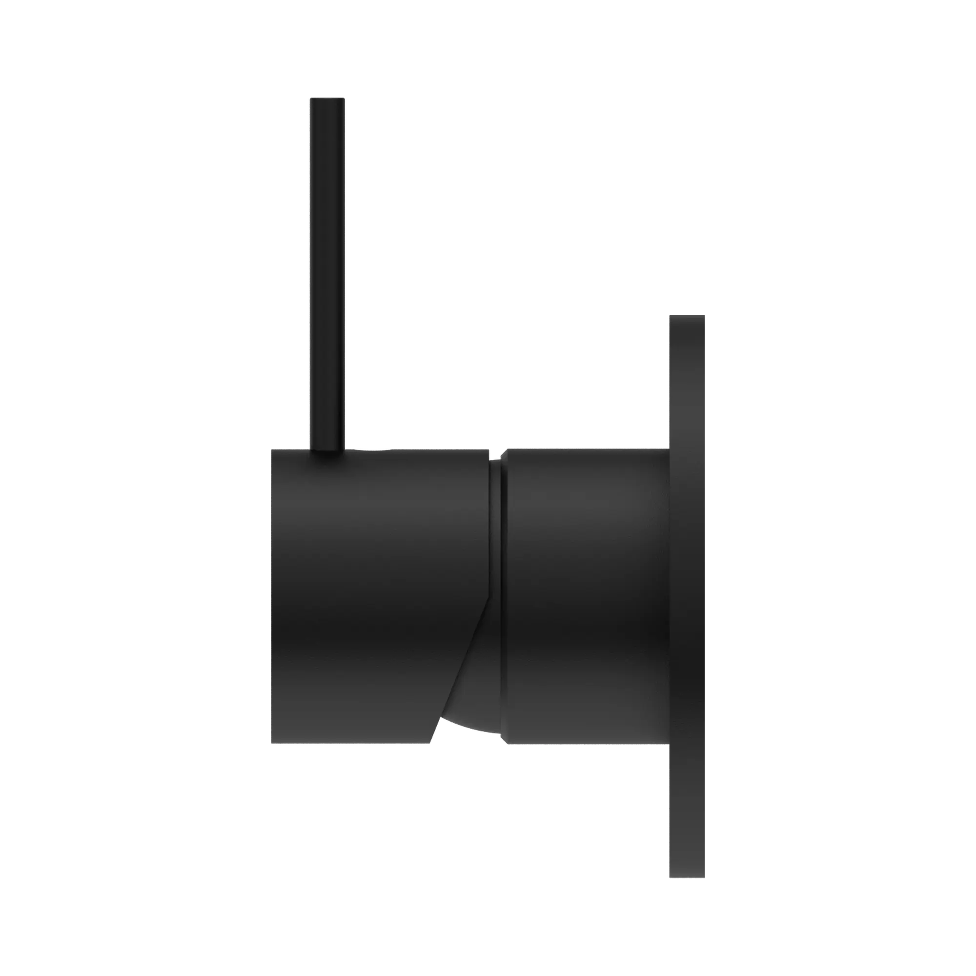 NR221909b MB Mecca Shower Mixer Handle Up Matte Black image 3