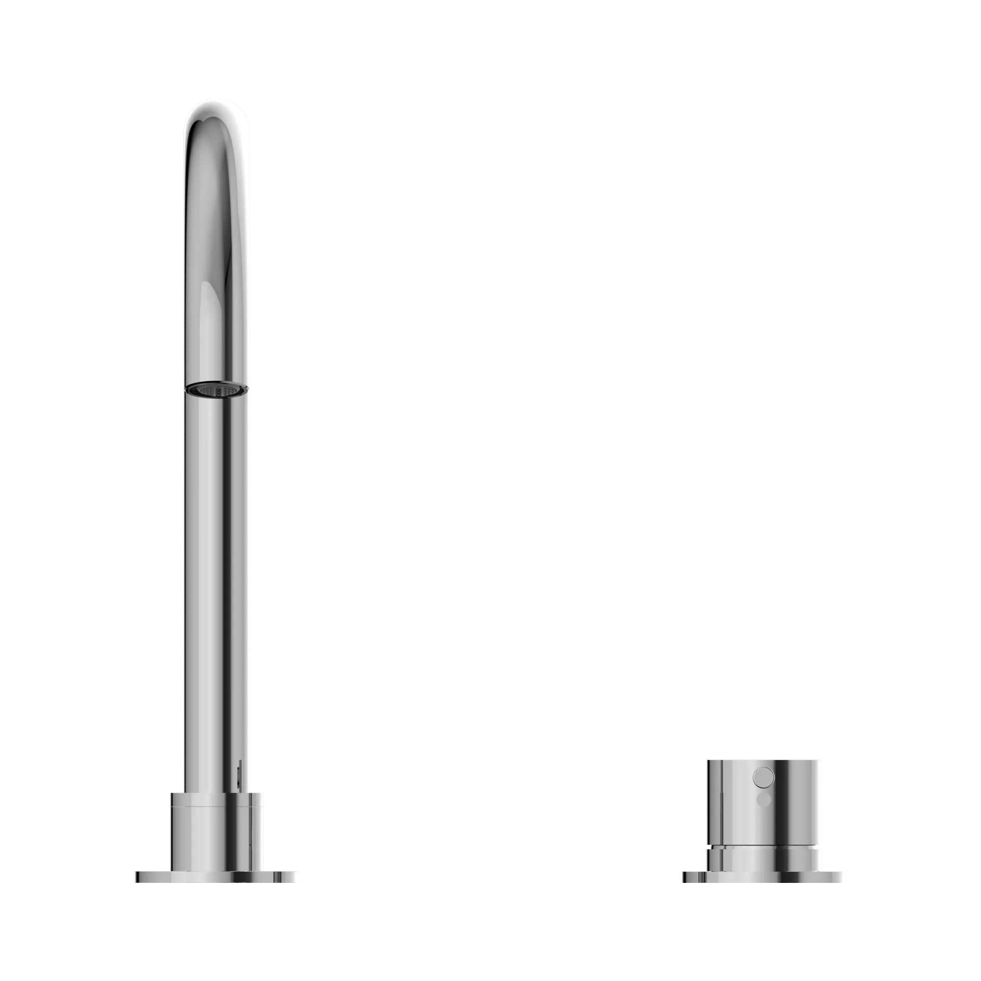 NR221901b CH Mecca Hob Basin Mixer Round Swivel Spout Chrome image 2